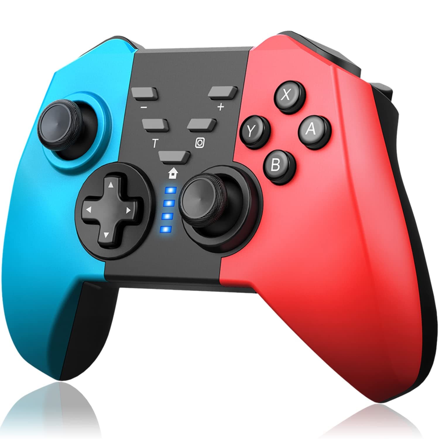 Cehensy Wireless Switch Controller for Nintendo Switch/Switch Lite/Switch OLED/PC Window Game,Bluetooth Switch Pro Controllers Gamepad with Wake up,Gyro Axis,Turbo,Dual Vibration,Screenshot, Blue/Red