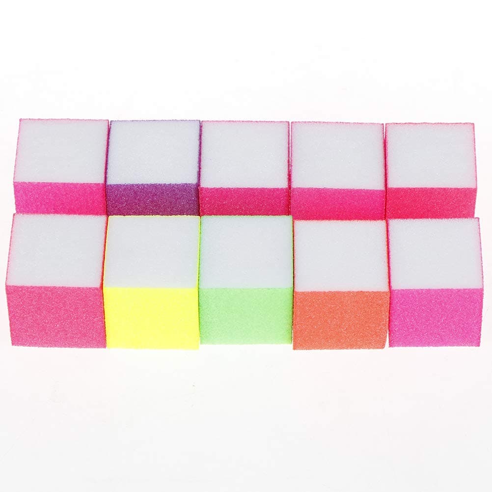 CHENLIGHT 10/20 Pcs Mini Nail File Block Professional Nail Art Tools Sanding Files Buffer Sponge Colorful Washable File Random Color
