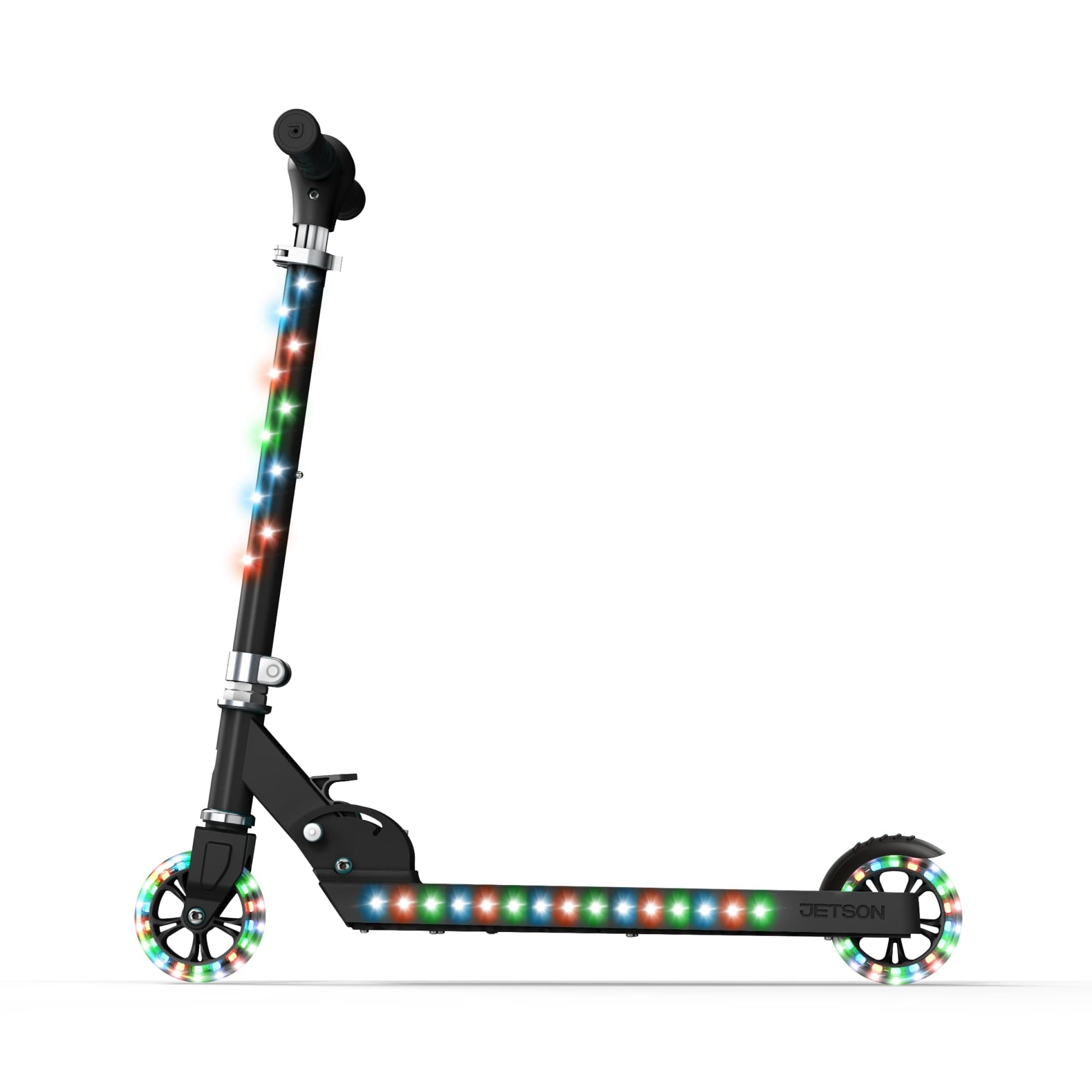 Jetson 2-Wheel Light-Up Kick Scooter, Light Up Deck and Wheels, Height Adjustable Handlebar, Rear Brake, Easy-Folding Mechanism, 4 or 6 inch wheels