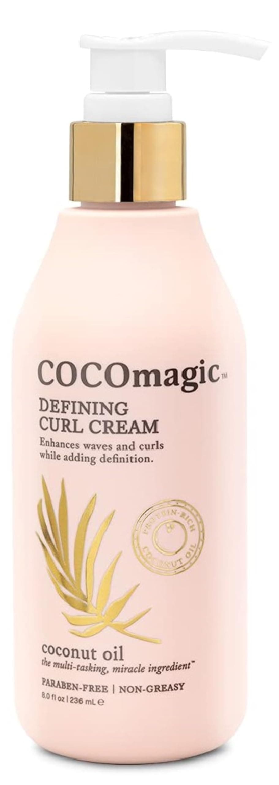 Cocomagic Defining Curl Cream | Extra Frizz Control | Protects Against Split Ends and Breakage | Paraben Free (8 oz)