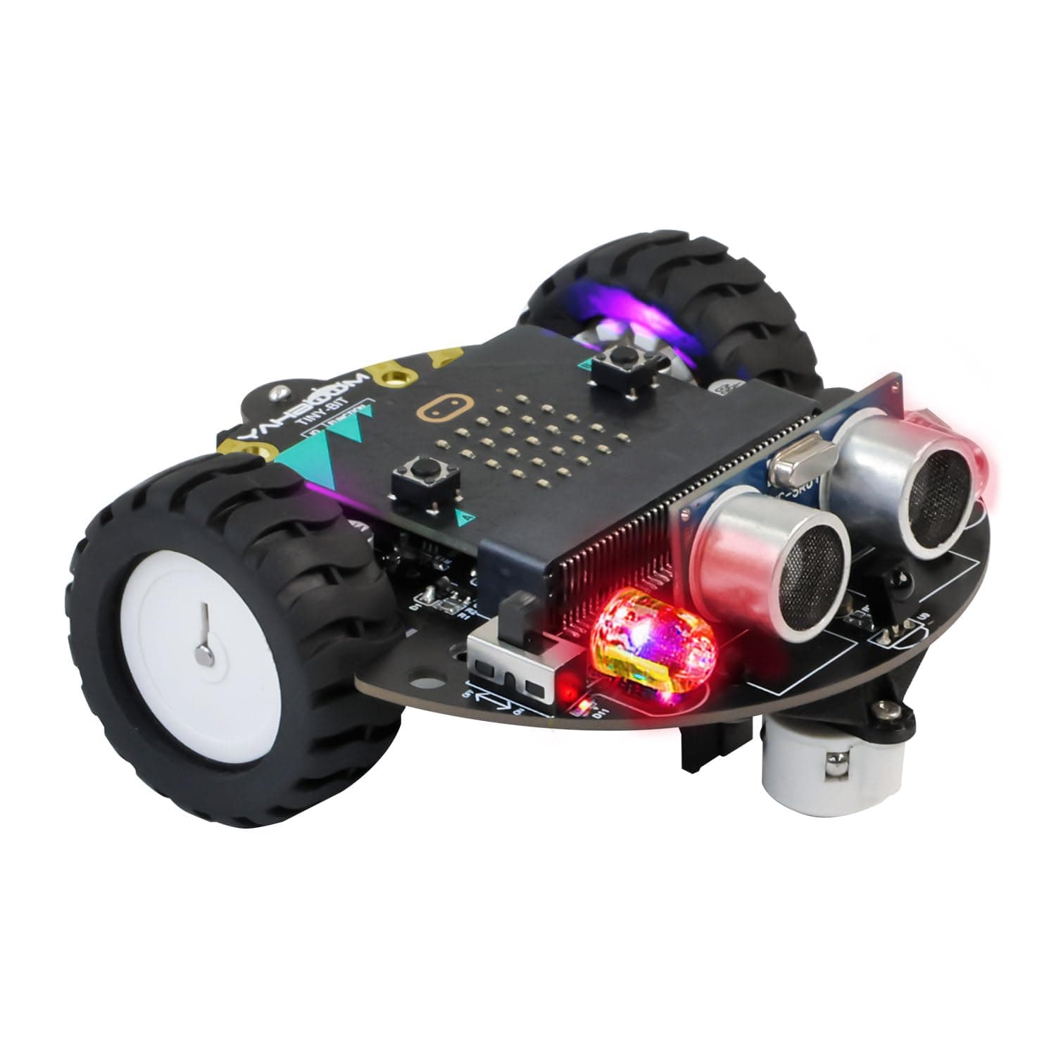 Yahboom Micro:bit DIY Coding Science Building Kit Smart Toys Car Robotic Kit Learning Educational STEM Projects for Kids Ages 8-12（Without Microbit）