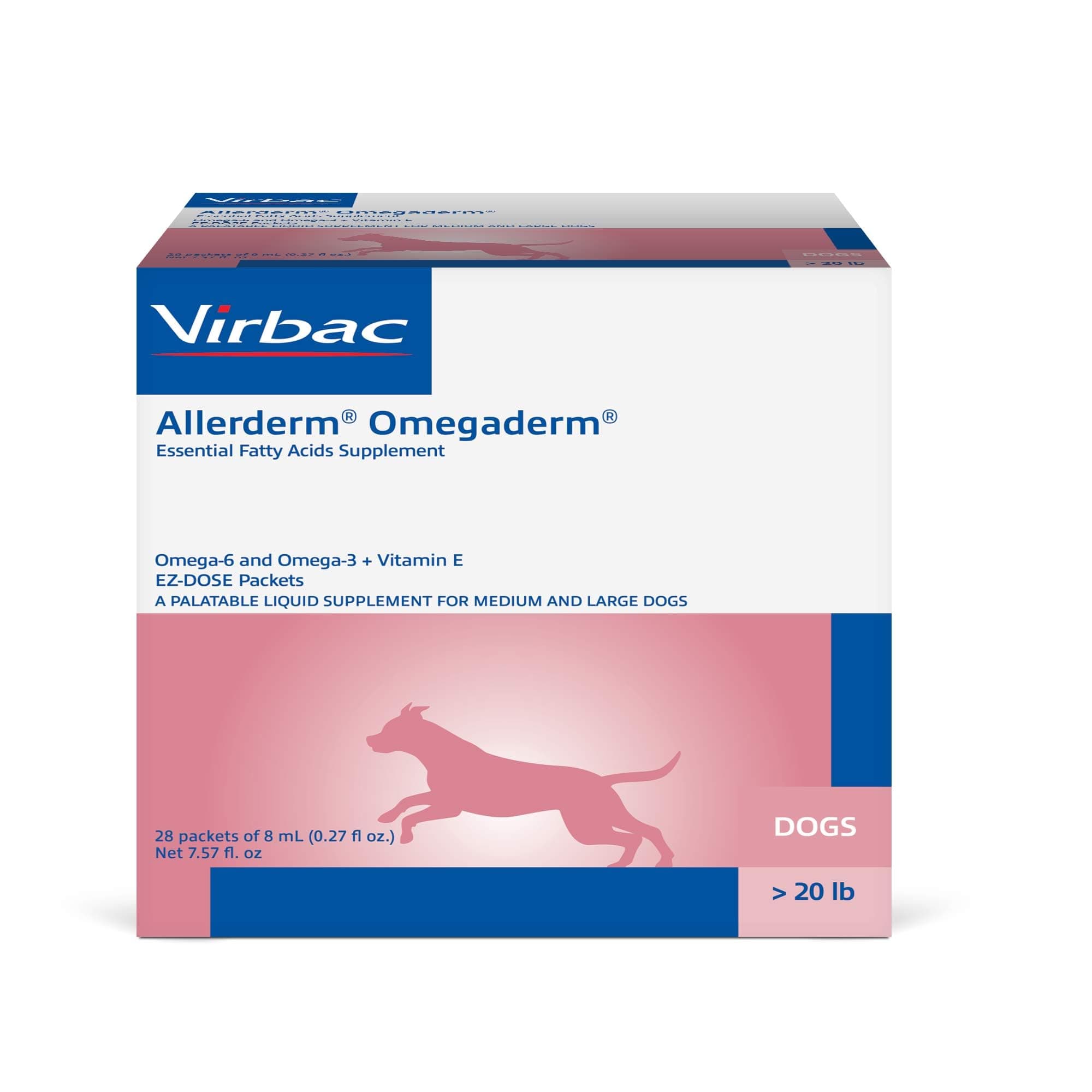 Virbac Allerderm Omegaderm EZ-Dose Packets for Medium & Large Dogs 28 Count