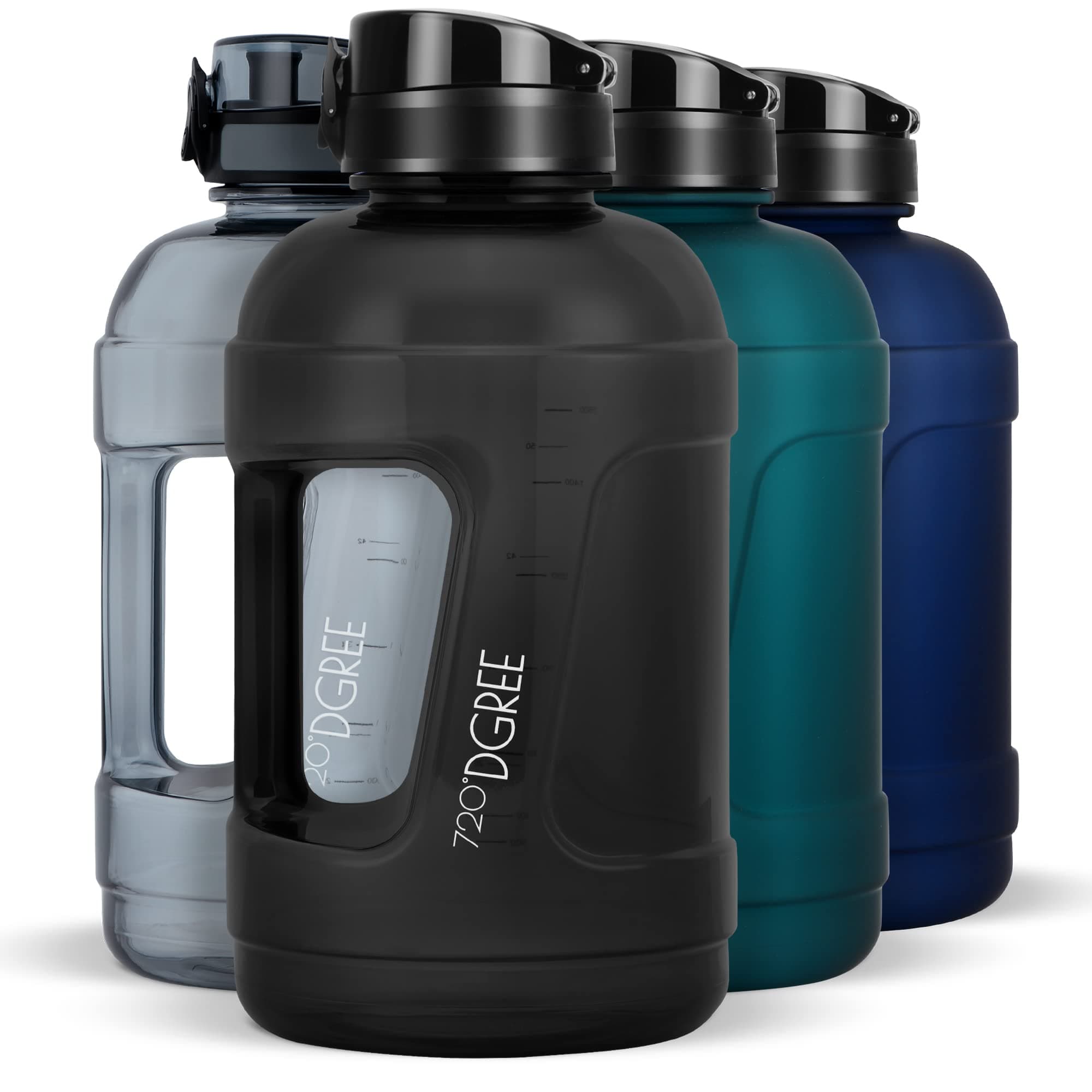 720°DGREE Fitness Water Bottle with Handle uberBottle Jug - 2300 ml, CrystalClear - BPA-Free, Leak-Proof - XXL Large Water Bottle for Gym, Sports, Gym, Fitness