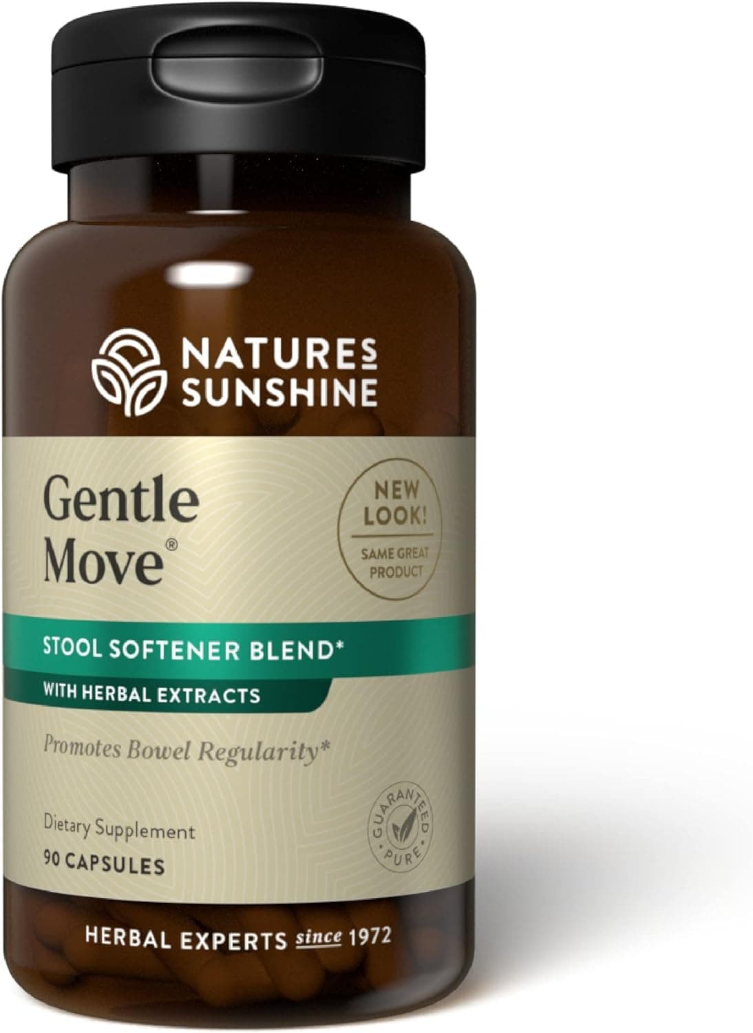 Gentle Move: Experience Daily Digestive Support and Natural Constipation Relief with Natural Fiber for Soft Stools & Regularity, 90 Capsules