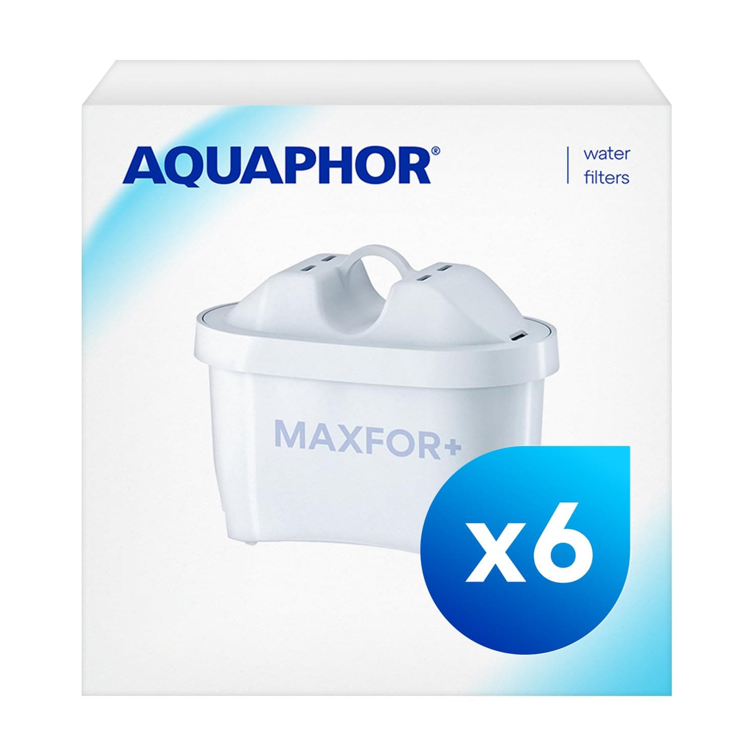 AQUAPHOR Water Filter MAXFOR+ Pack 6 Fits Brita Jugs - 200L