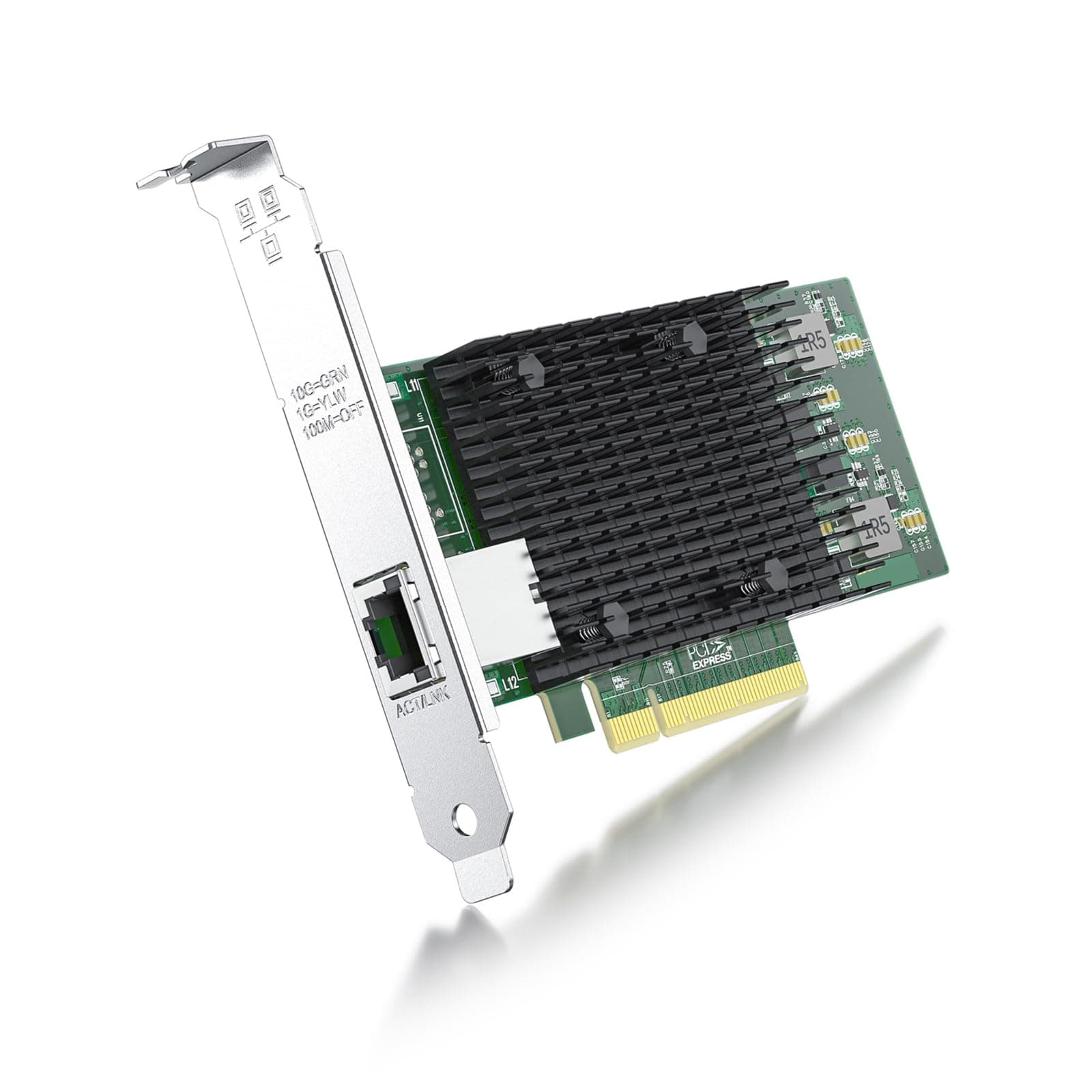 10Gb Network Card Intel X540-T1 Ethernet Card PCI-E NIC, Single RJ45 Copper Port, with Intel X540-BT1 Controller, 2.1 X8, 10G PCI Express LAN Adapter NIC, Support Windows Server, Linux, Vmware