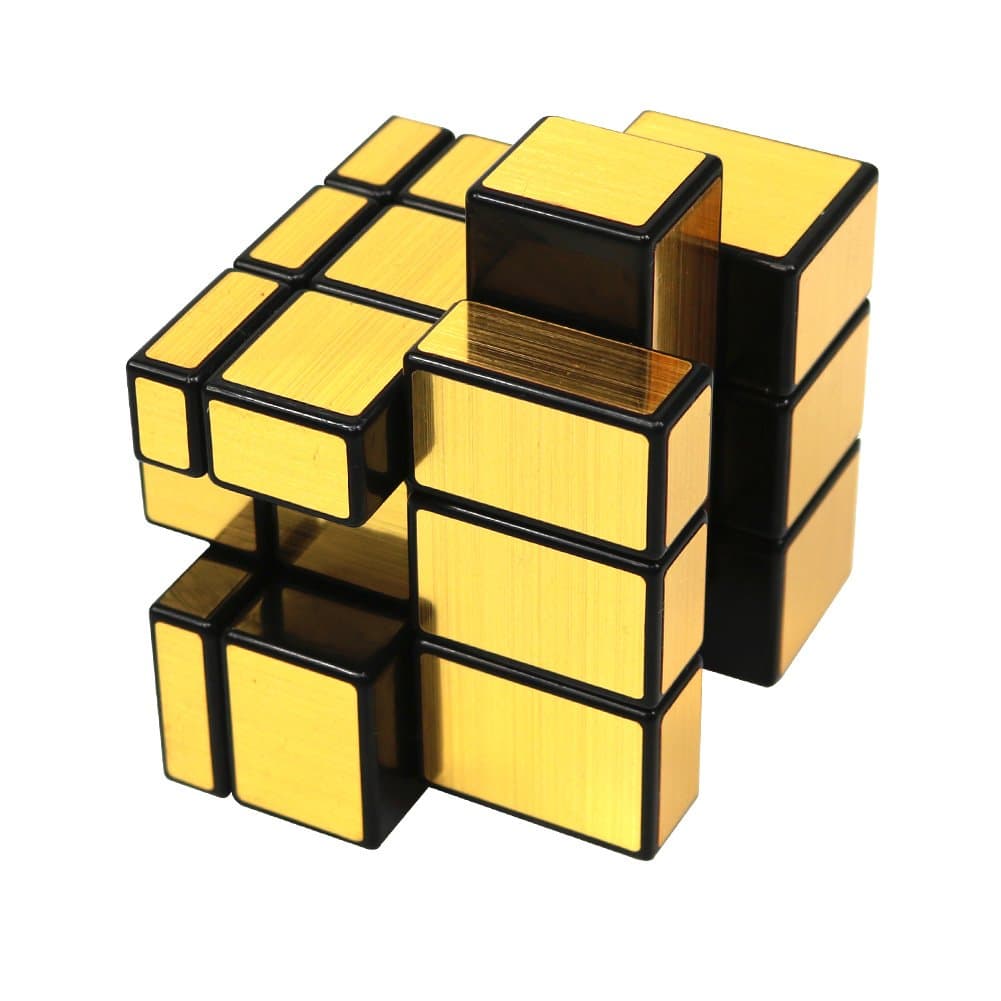 3x3x3 Mirror Golden Speed Cube Puzzle Black