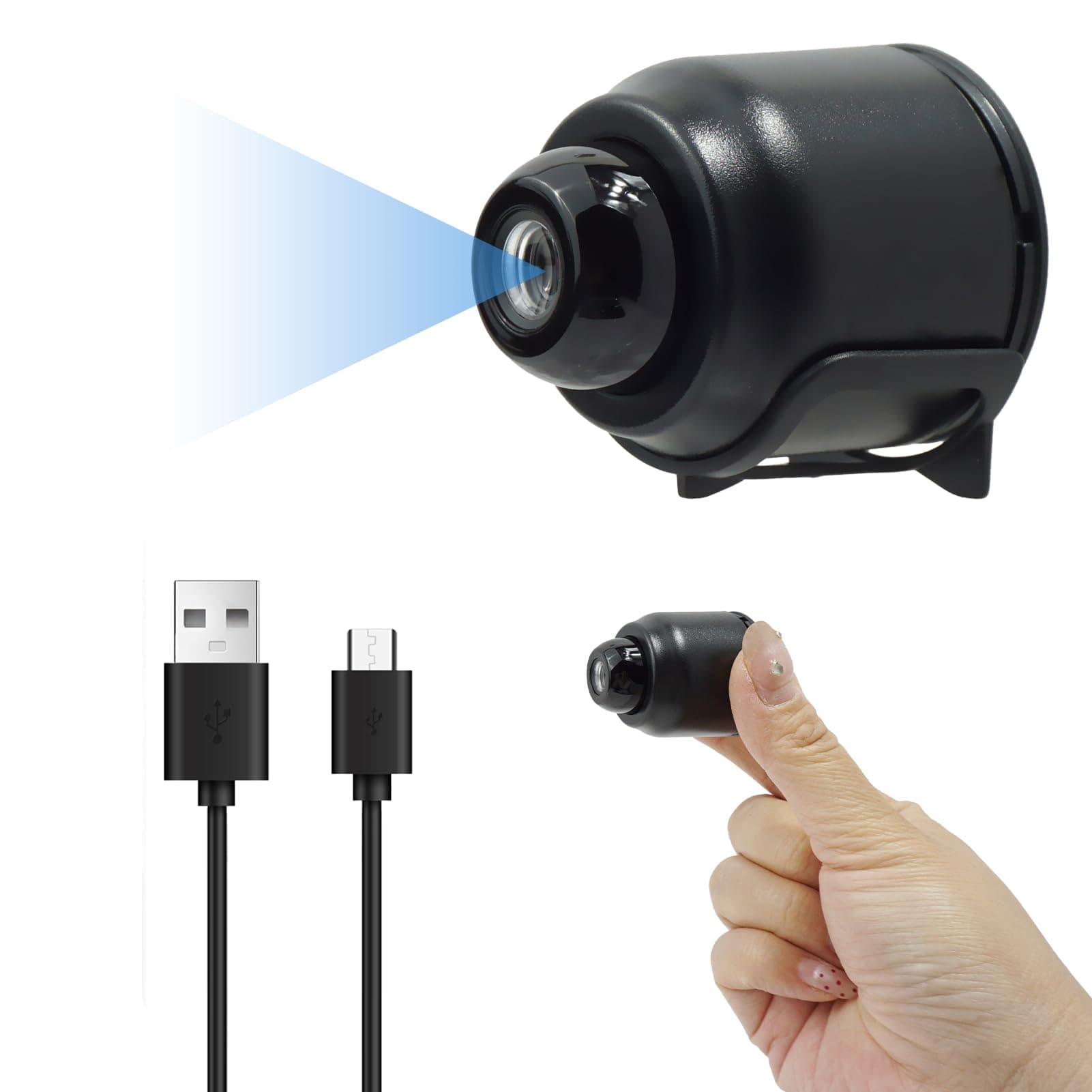 Mini WiFi Camera 1080P HD with Night Vision, Motion Detection, Remote Monitoring, 160° Wide Angle – Hidden Spy Cameras, Baby Monitor, Pet Cameras, Security Camera for Home, Office, Store, Warehouse