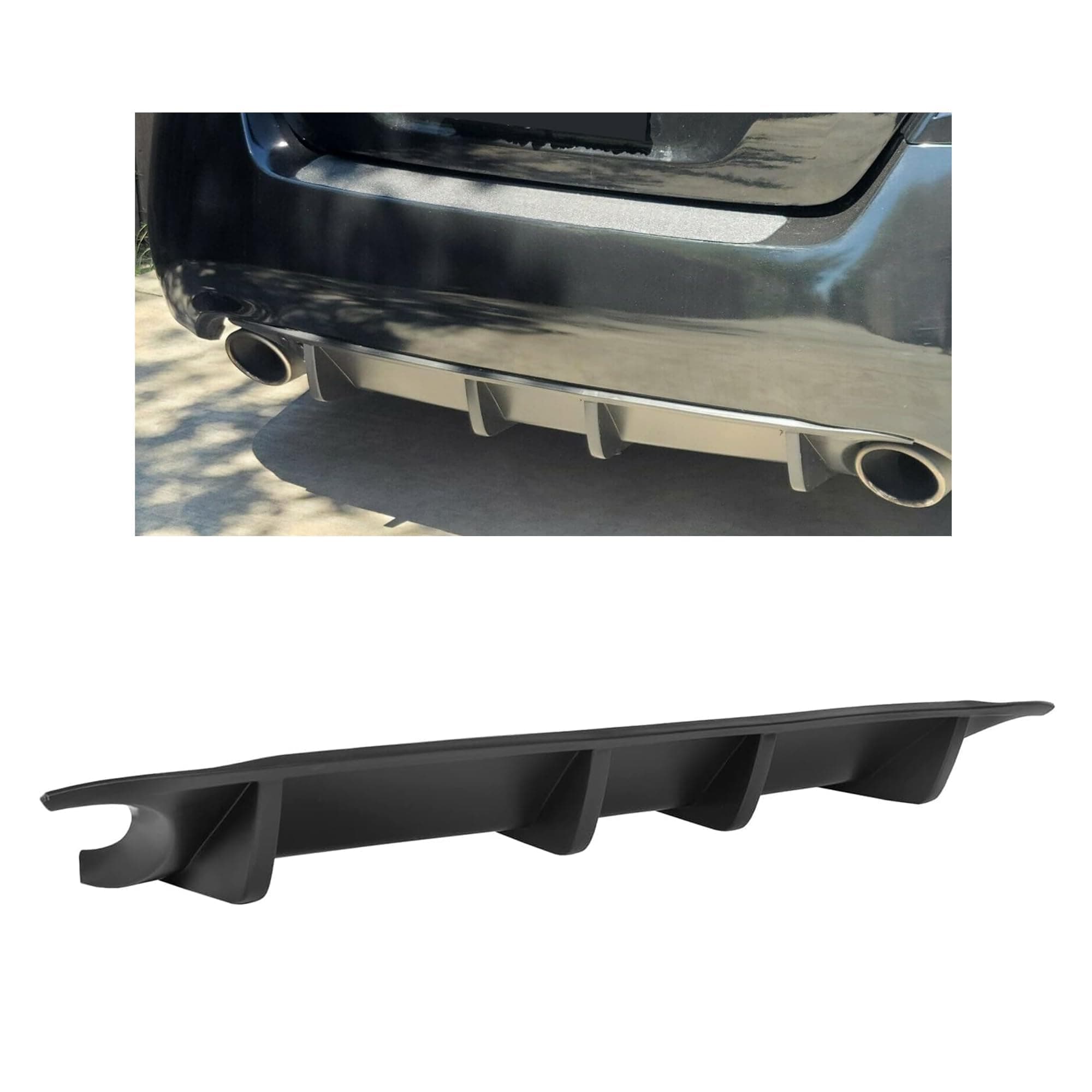 ECOTRIC Rear Bumper Lip Diffuser Compatible with 2009-2015 7th Gen Nissan Maxima Rear Body Kit Bumper Chin Lip Diffuser Spoiler