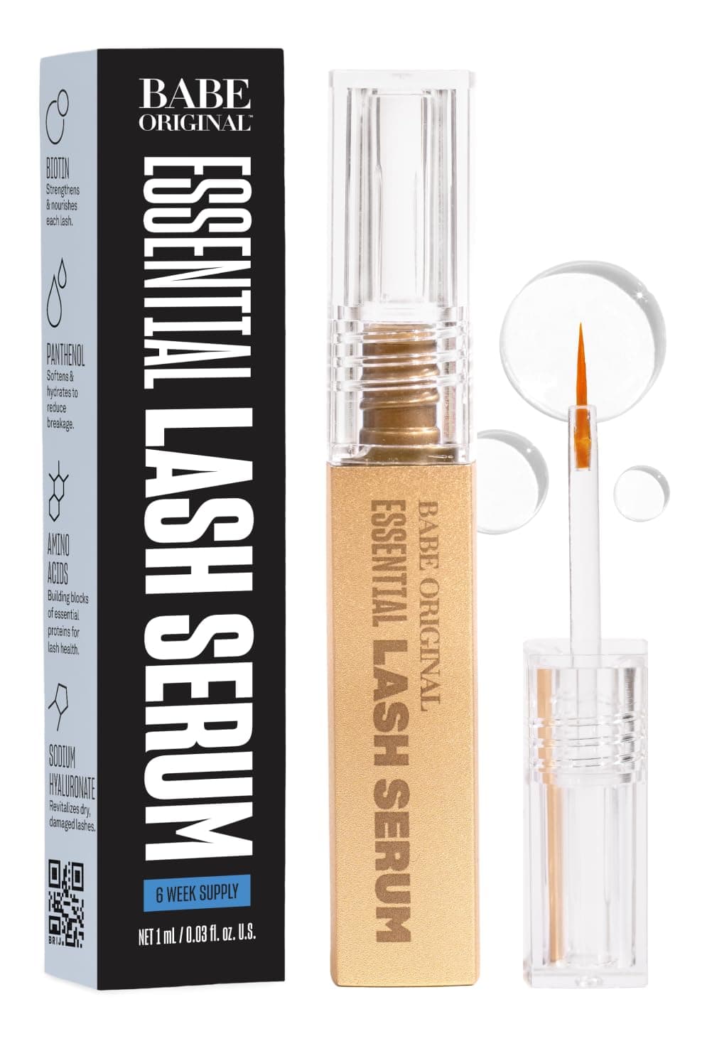 Essential Lash Serum - Transform Your Eyelashes with Longer, Fuller Looking Results, 1 Ml