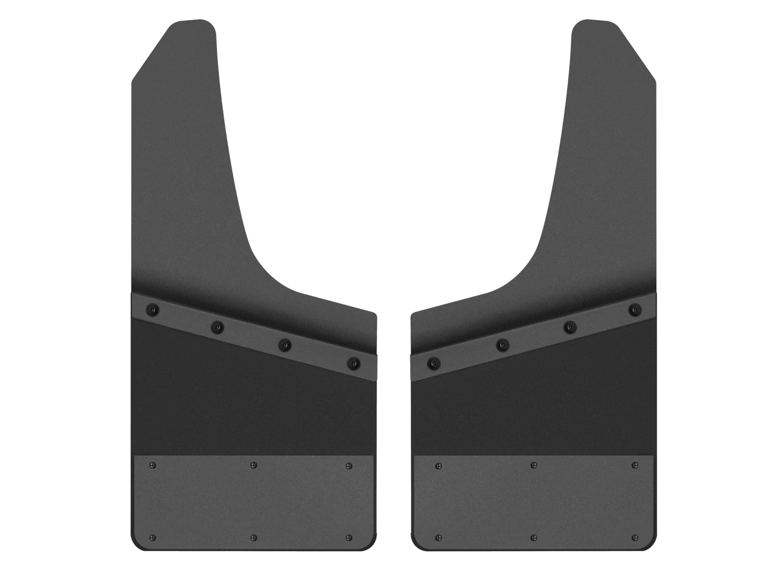 LIBRA Kick Back Mud Flaps 14" Wide Heavy Duty Rubber Stainless Steel Universal Fit Pickup Truck SUV 27070 Mud Splash Guard