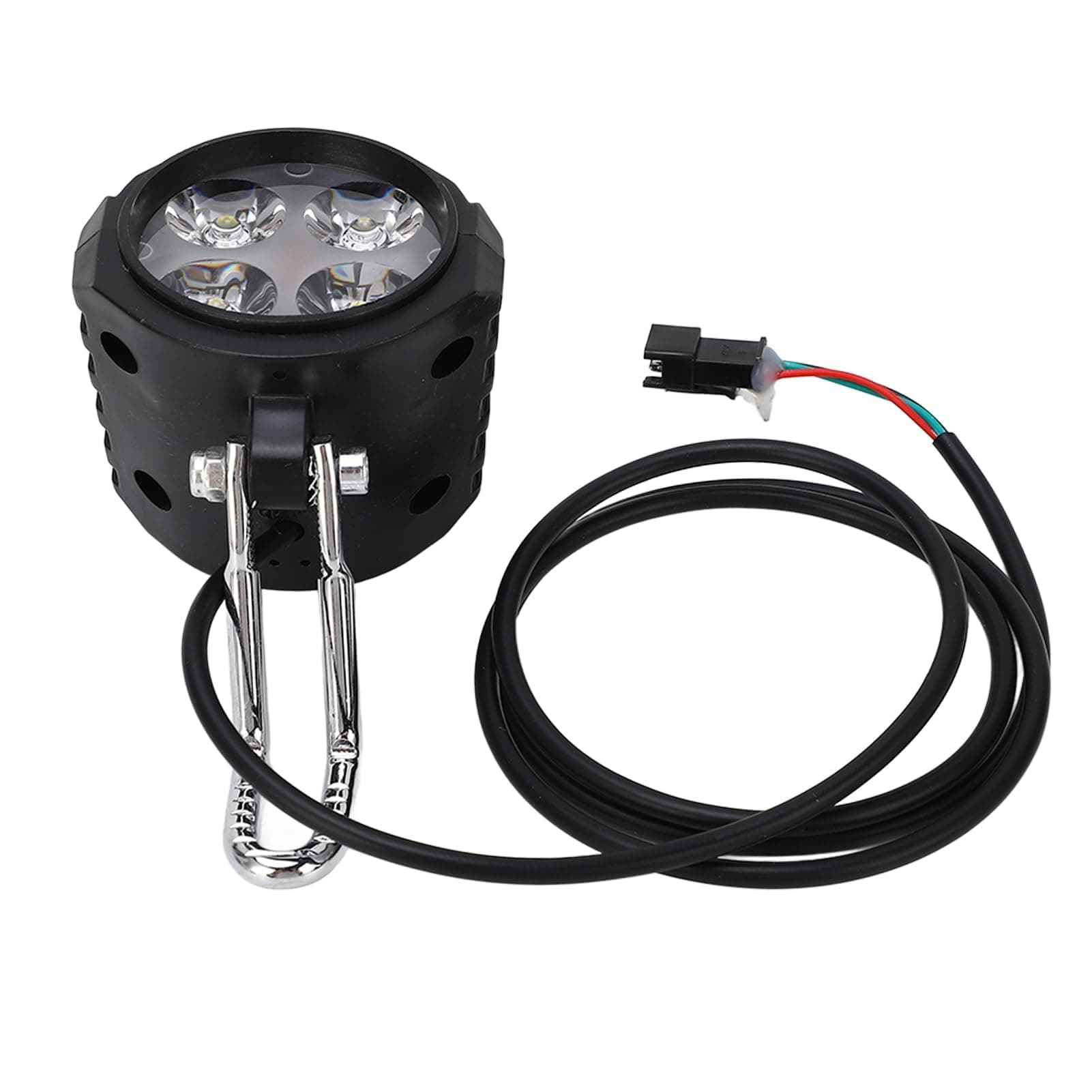 TERRIFI Electric Scooter Headlight, 2-in-1 Ebike Front Light with Horn,10 Inch Universal 12 to 72V, Easy to Install and Remove, Bicycle Headlight for Cycling Accessories