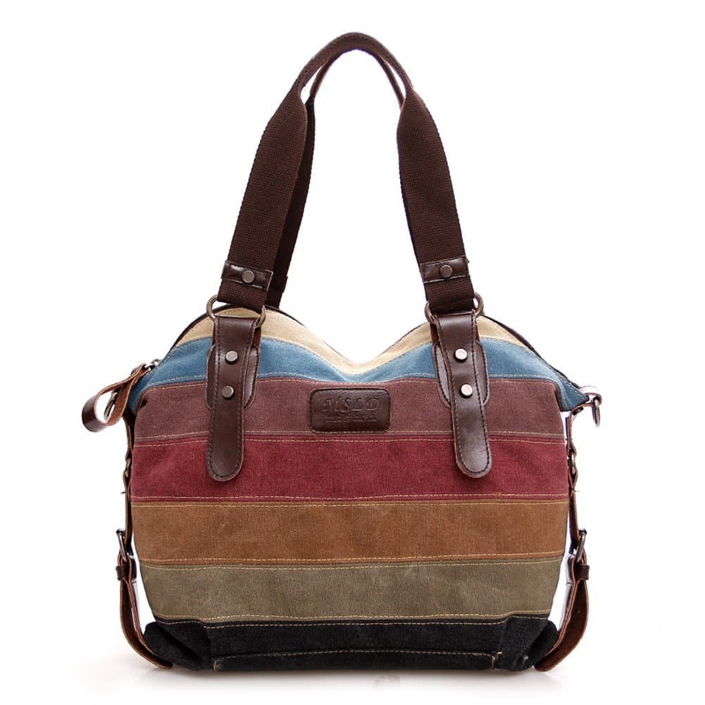 Women s Multicolor Canvas Shoulder Messenger Bag