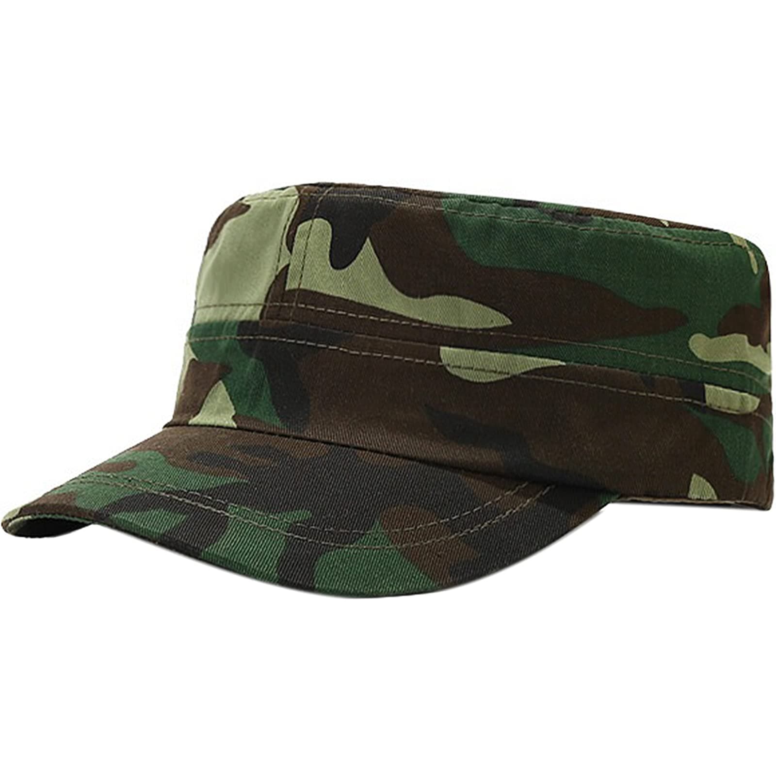 Unisex Cotton Basic Cadet Army Cap Everyday Military Style Hat