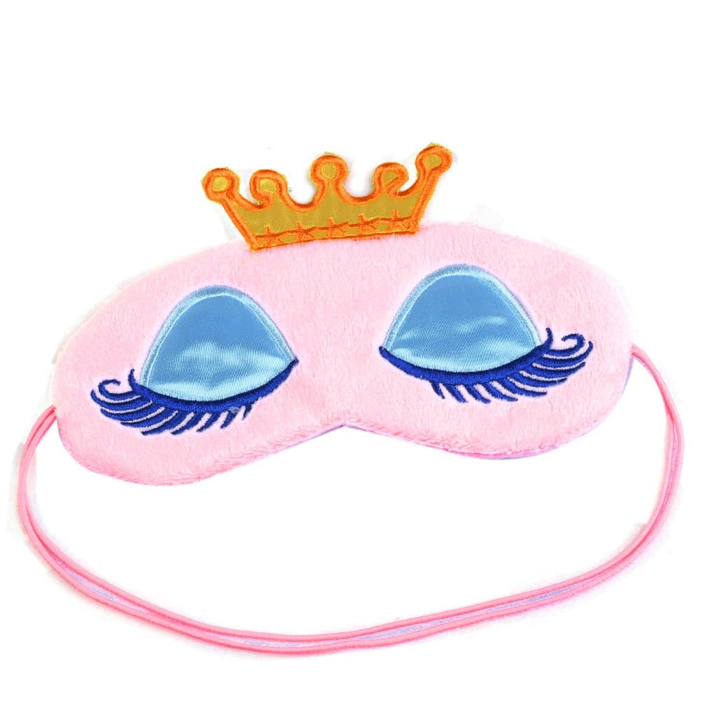SA Crown Eye Mask Shade Cover Rest Eyepatch Blindfold Shield Travel Sleeping Aid (Pink)