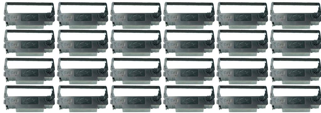 Ink Ribbon ERC 30, ERC 34, ERC 38, ERC 30/34/38 black and red compatible impact and dot matrix printer ribbon cartridge for the ERC38, NK506 by Monroe Systems for Business (24-pack, black and red)