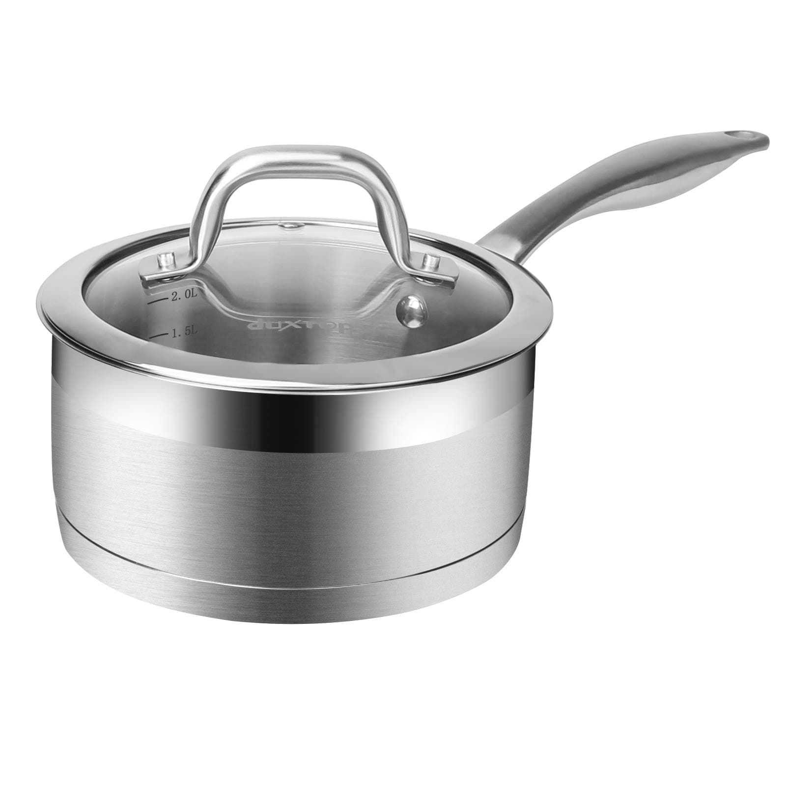 Professional Stainless-steel Induction Ready Cookware Impact-bonded Technology (2.5Qt Saucepan)