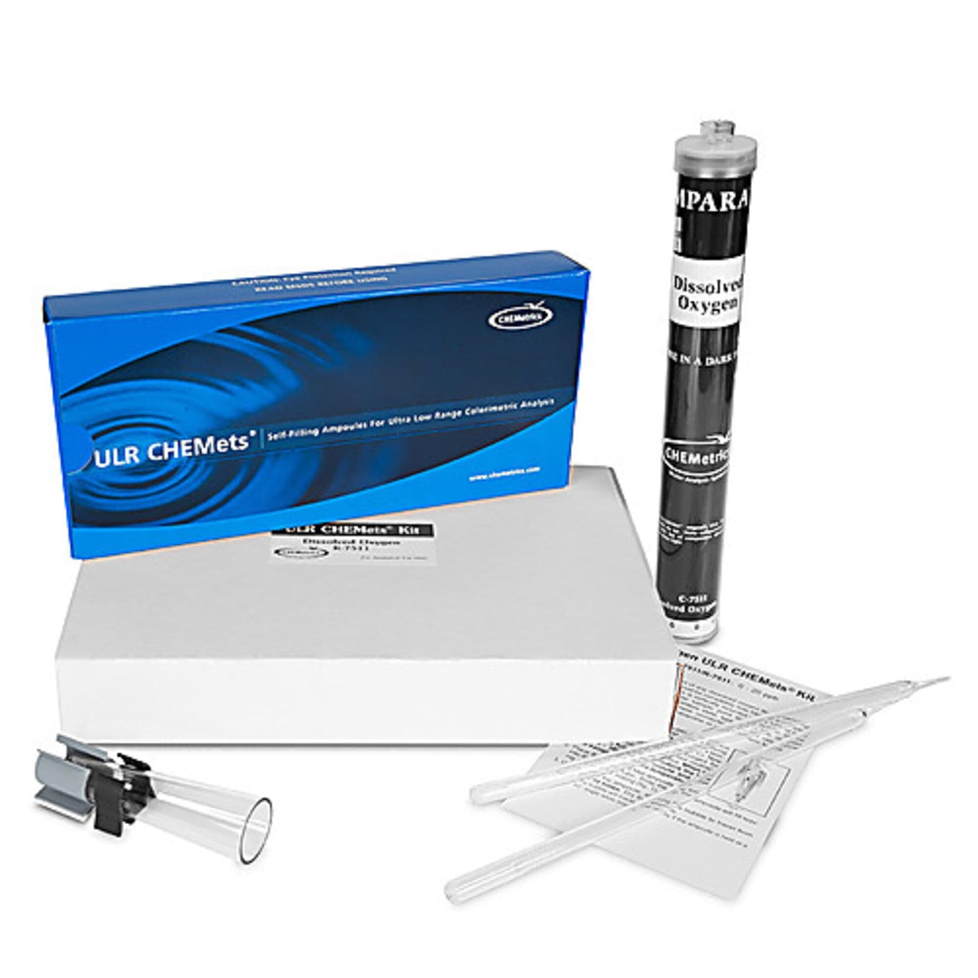 CHEMetrics K-7511 Dissolved Oxygen ULR Kit, 0-20 ppb Range, 1 ppb MDL