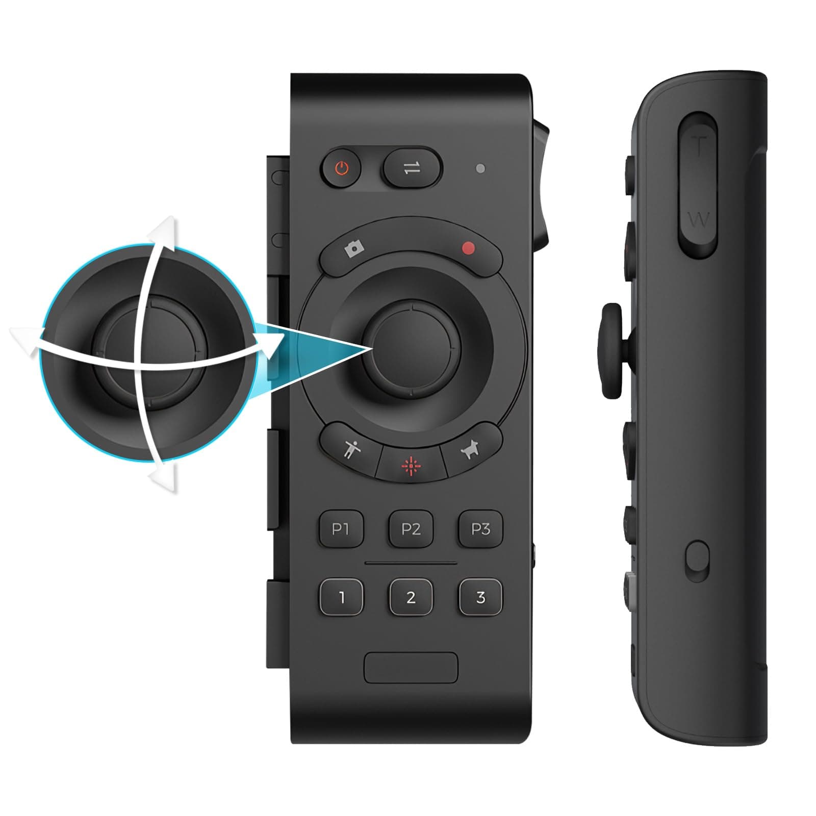 Tail Air Smart Remote Controller, PTZ Control via Gimbal Button or Wrist Movements, Bluetooth Wirelessly Connect up to 3 OBSBOT Tail Air/Tail 2 Devices
