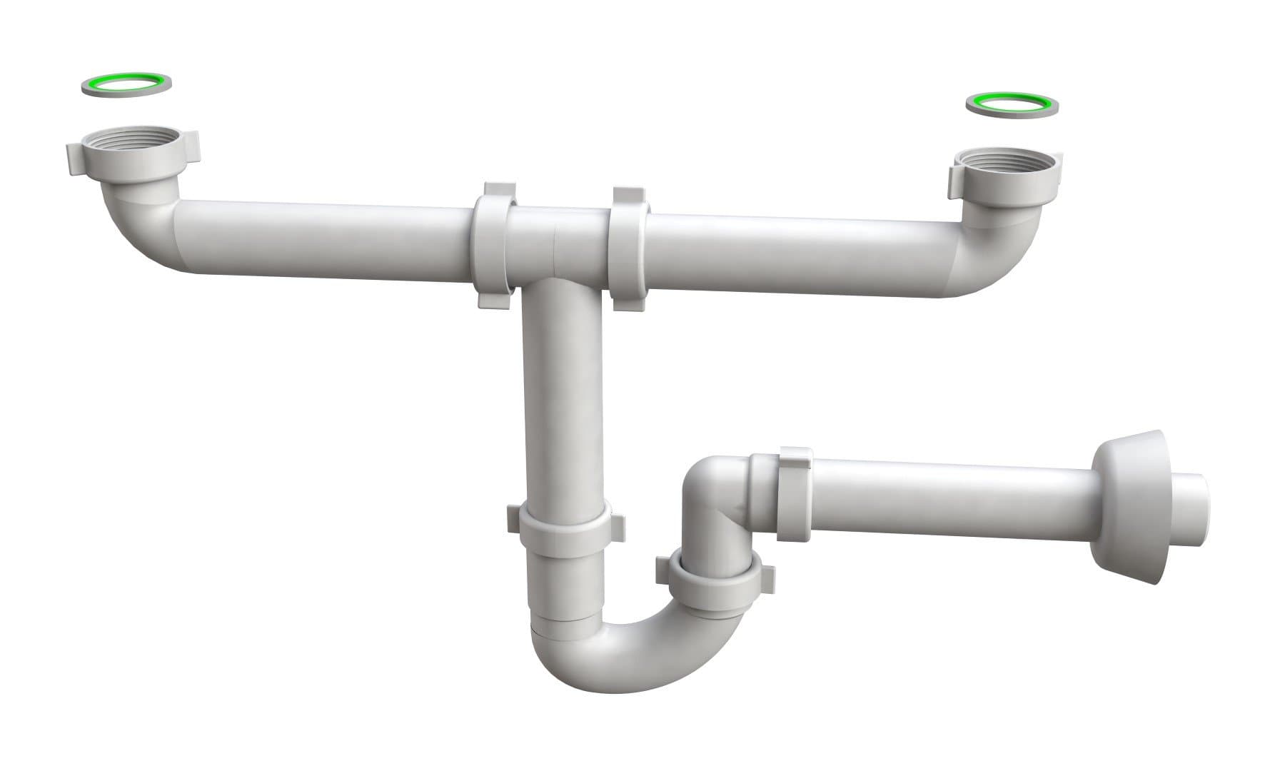 BONOMINI 1620 cp40b0 Siphon for Sink, White