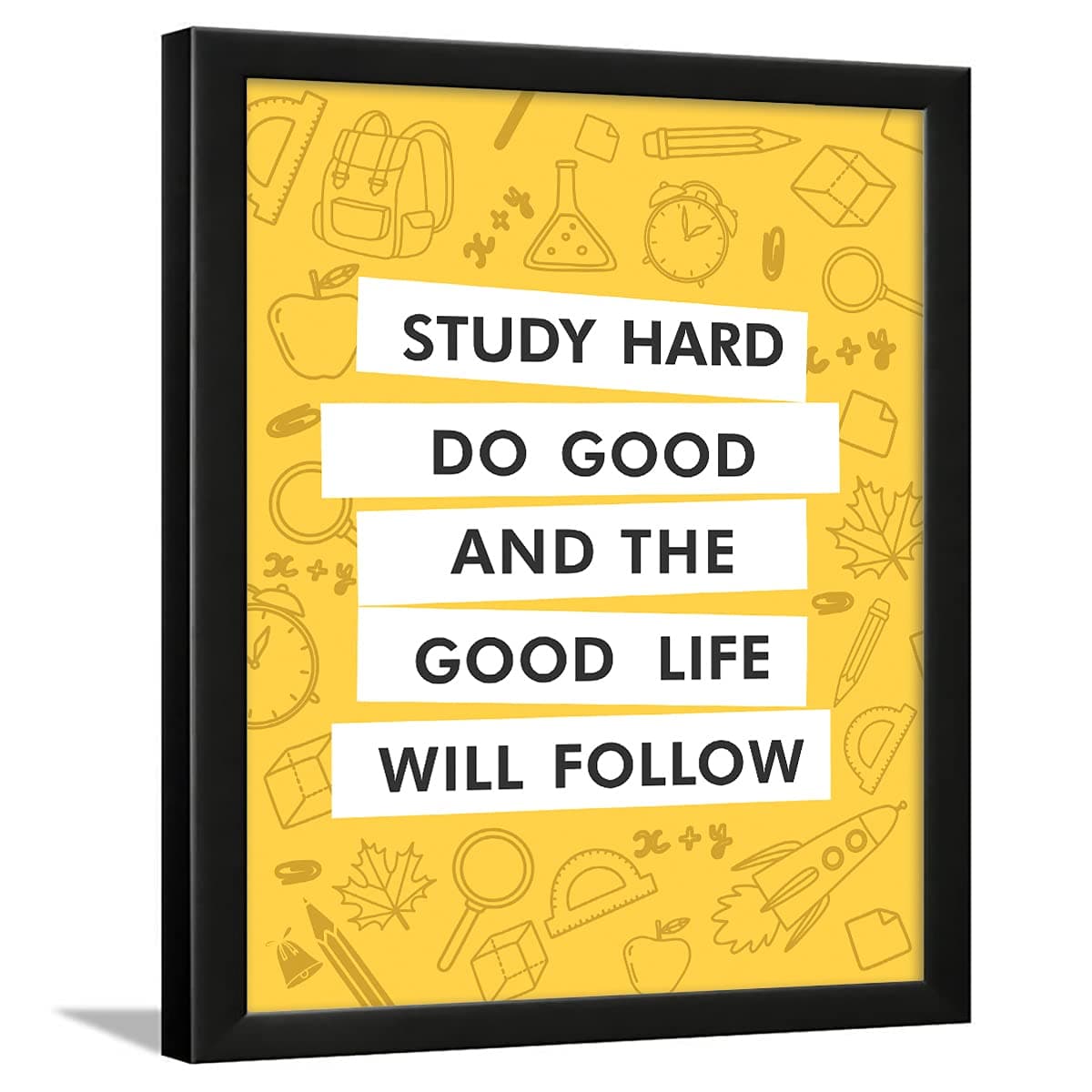 Chaka Chaundh - Motivational frames for study room - Motivational posters for study room - Motivational posters for students - Motivational wall posters for study room - Education quotes wall frames - Educational quotes frames - Motivational posters for exam- (34 cm x 27 cm x 4 cm)