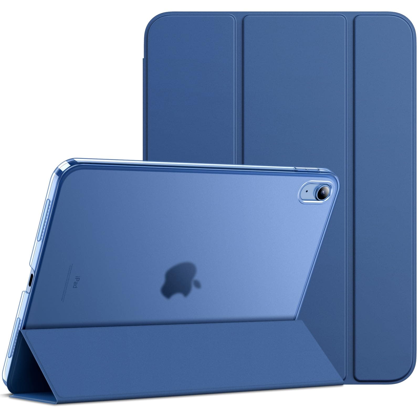 Case for iPad (A16) 11th Generation 11 Inch 2025 / iPad 10th Generation 10.9 Inch 2022, Slim Smart Cover with Hard PC Translucent Back, Supports Touch ID, Auto Wake/Sleep (Navy Blue)