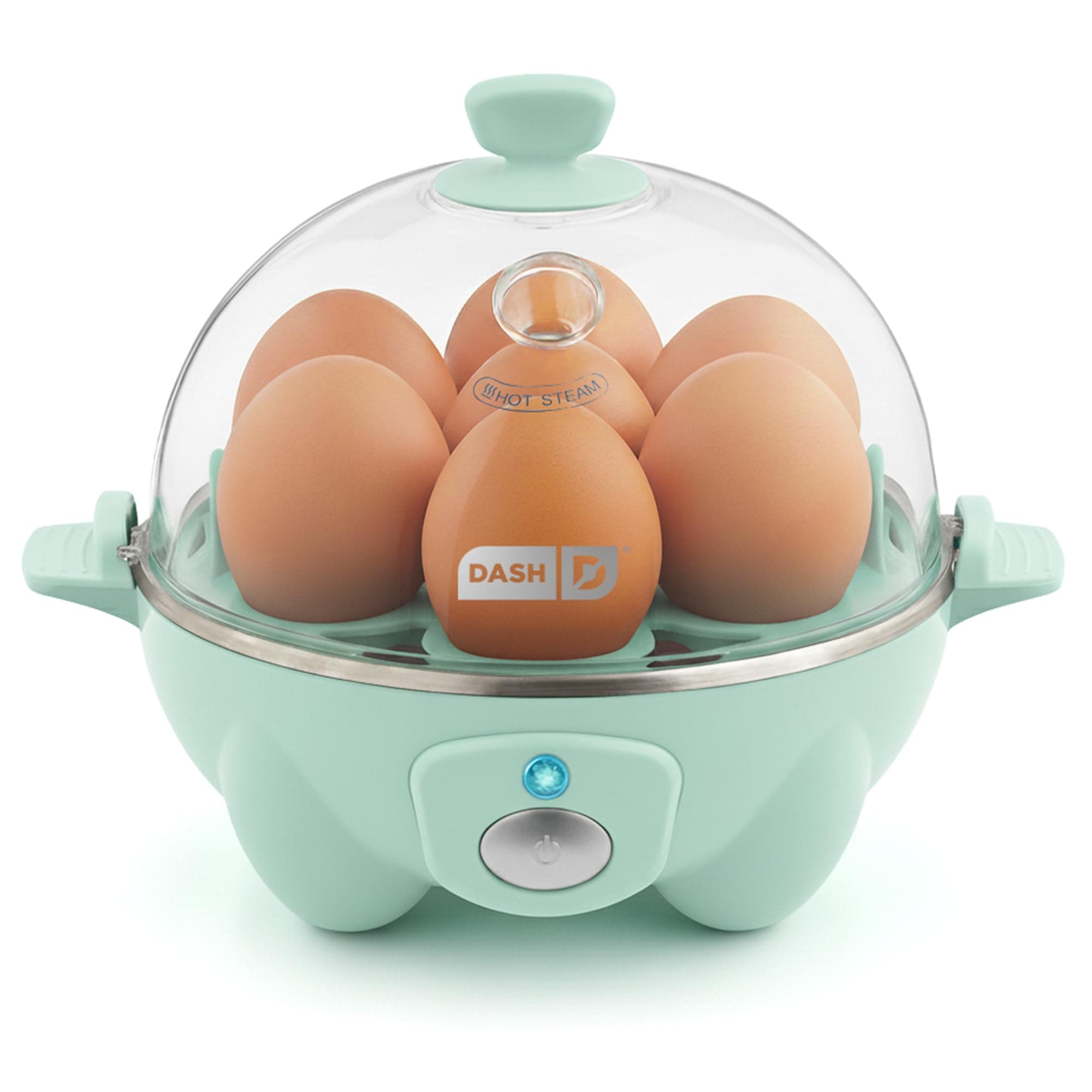 Rapid Egg Cooker: 7 Egg Capacity Electric Egg Cooker for Hard Boiled Eggs, Poached Eggs, Scrambled Eggs, or Omelets with Auto Shut Off Feature - Aqua