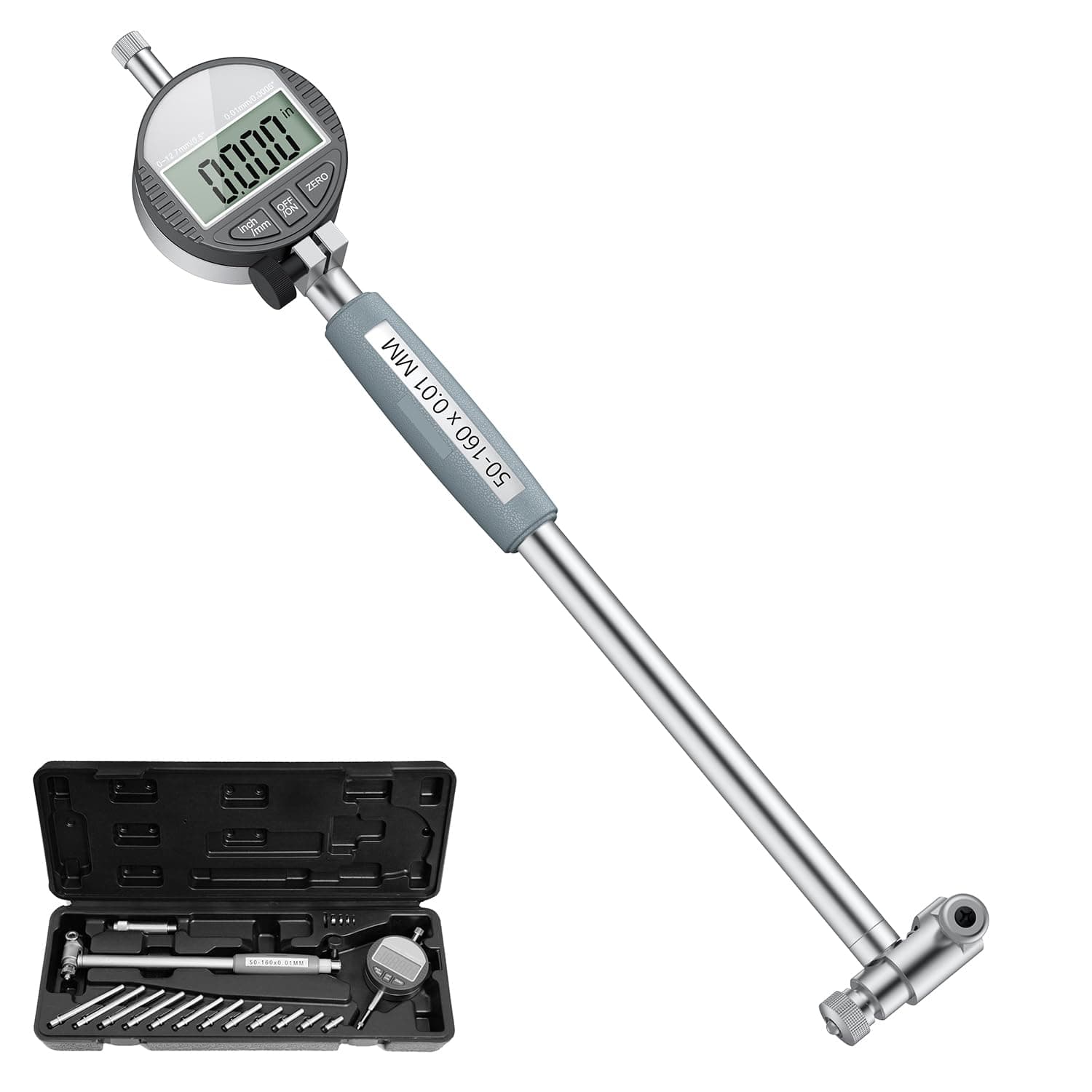Digital Dial Indicator Bore Gauges (2"-6"/0.0005"), Engine Cylinder Measurement with Carbide anvils