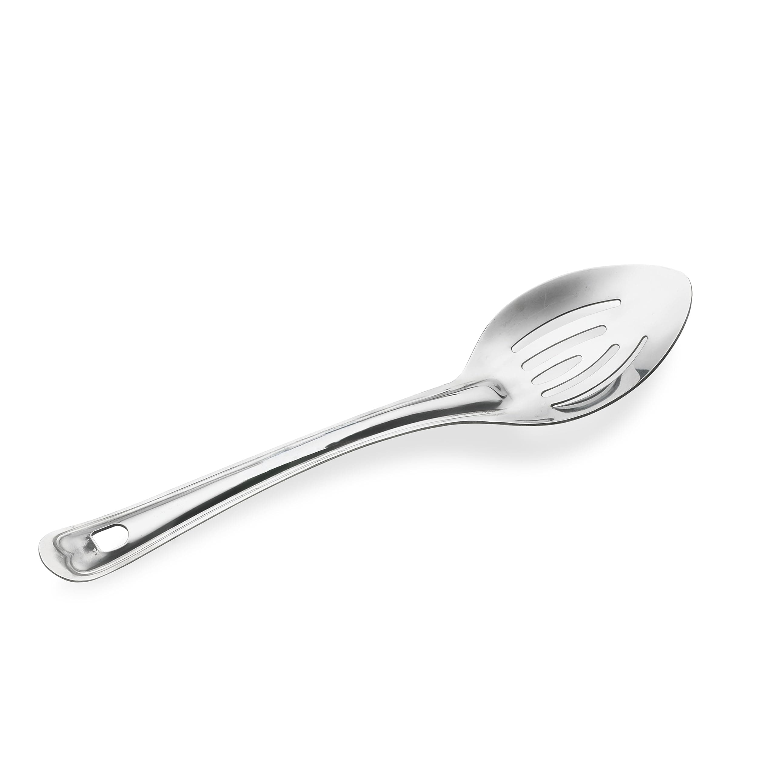 Crystal Slotted Basting Stainless Steel Serving Spoon, Silver