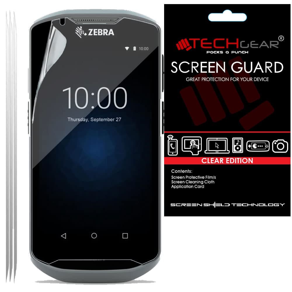 TECHGEAR[3 Pack] Screen Protectors Compatible for Zebra TC52 / TC57 Touch Computer Barcode Scanner, CLEAR LCD Screen Protectors Cover Guards