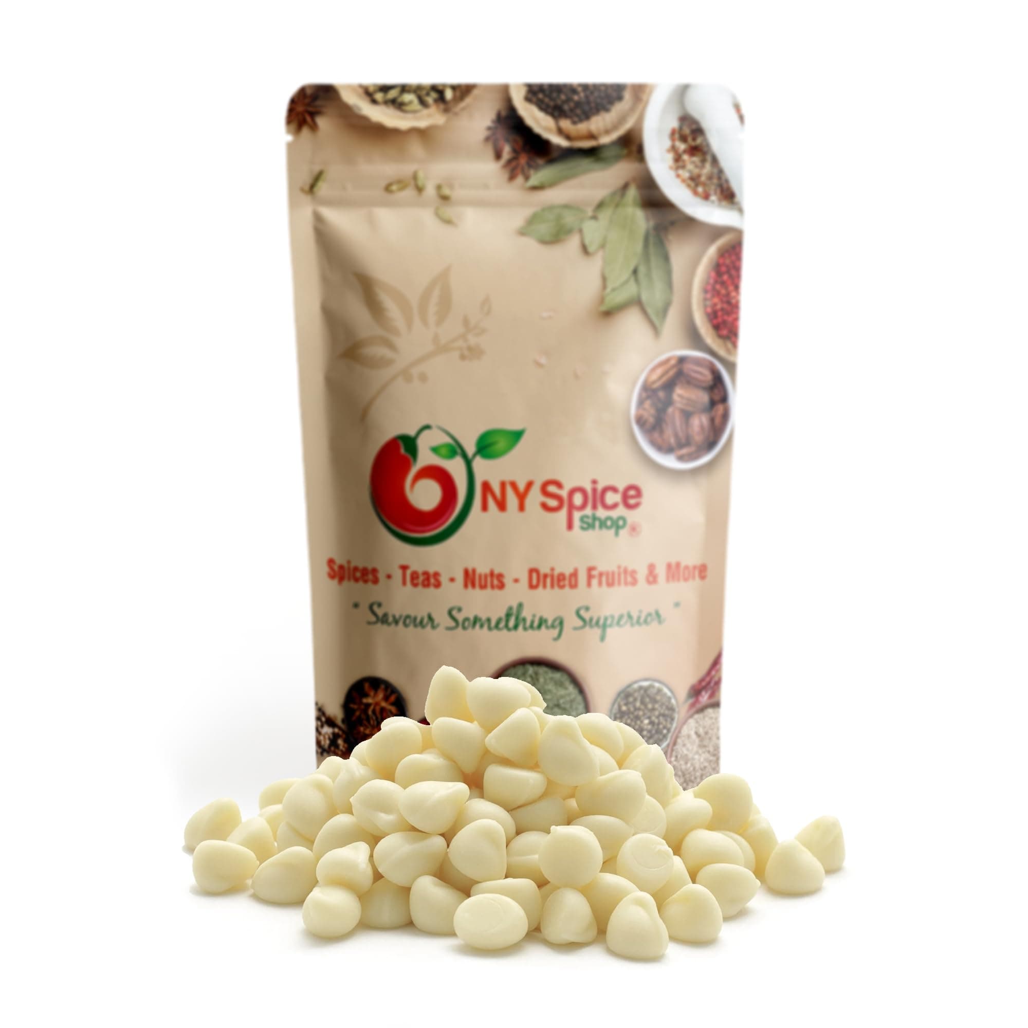 NY SPICE SHOP White Chocolate Chips - White Flavored Chips For Baking - White Chips For Cookies - Mini Chip Bulk - Chocolate N Chip – 1 Pound