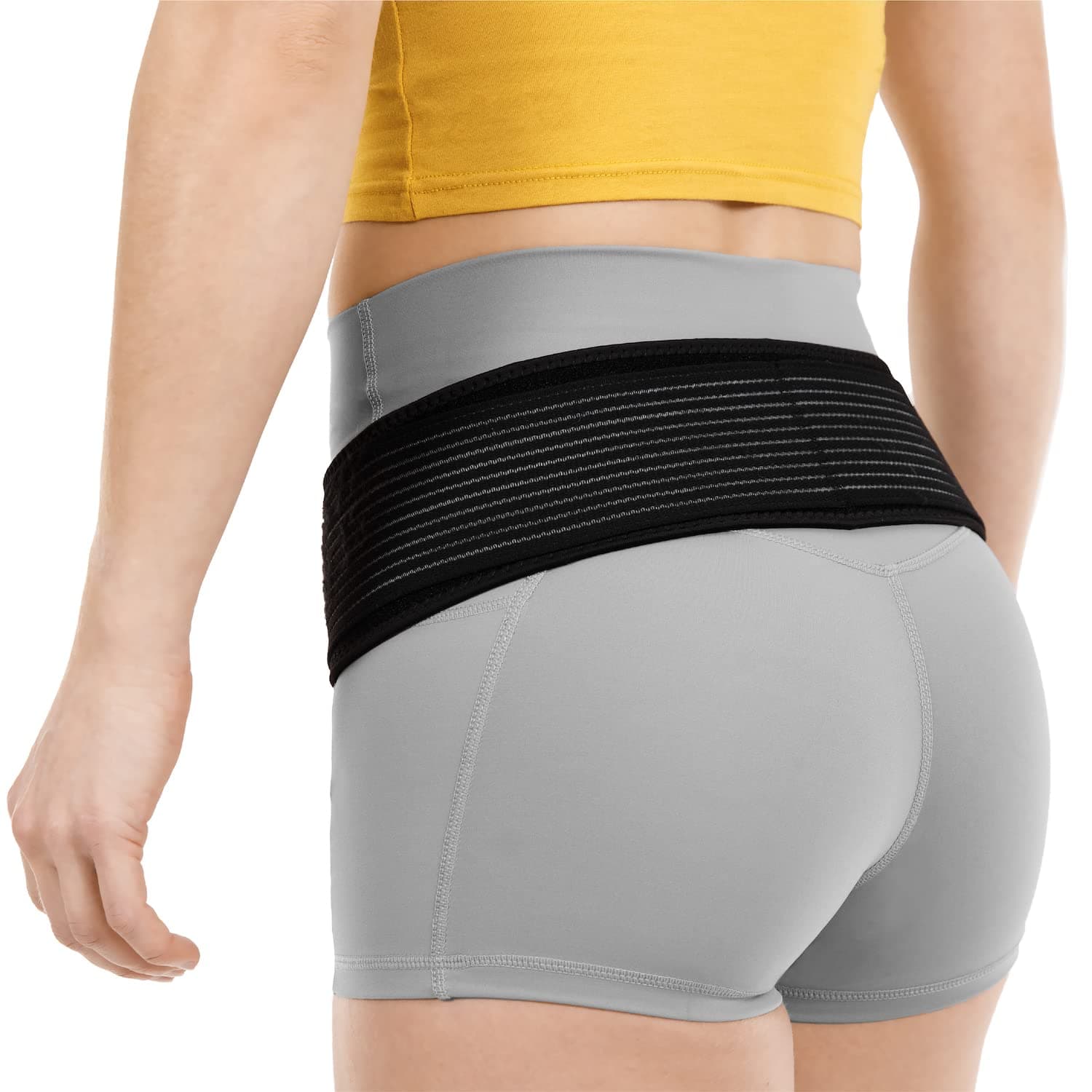 BraceAbility Sacroiliac Joint Belt - SI Lower Back Relief Brace for Sciatica, Pinched Sciatic Nerve, Herniated Disc Treatment, Pregnancy Postpartum Hip Flexor, Bursitis and Arthritis Pain (One Size)