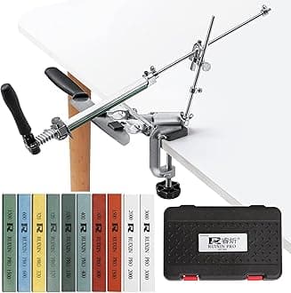 Knife Sharpener with 10 Whetstones