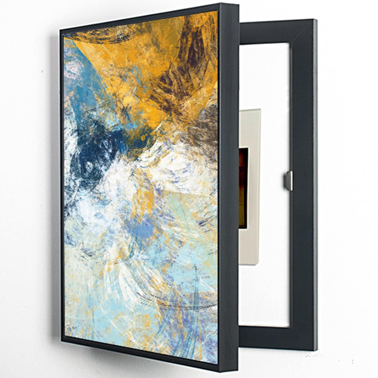 B,40X50cm, Wall-Mounted Electrical Panel Cover Minimalist Hidden Meter Box Decorative Painting Modern Decorative Abstract Art Painting Box Decoration Detachable Fuse Box Cover [Energy Class A]