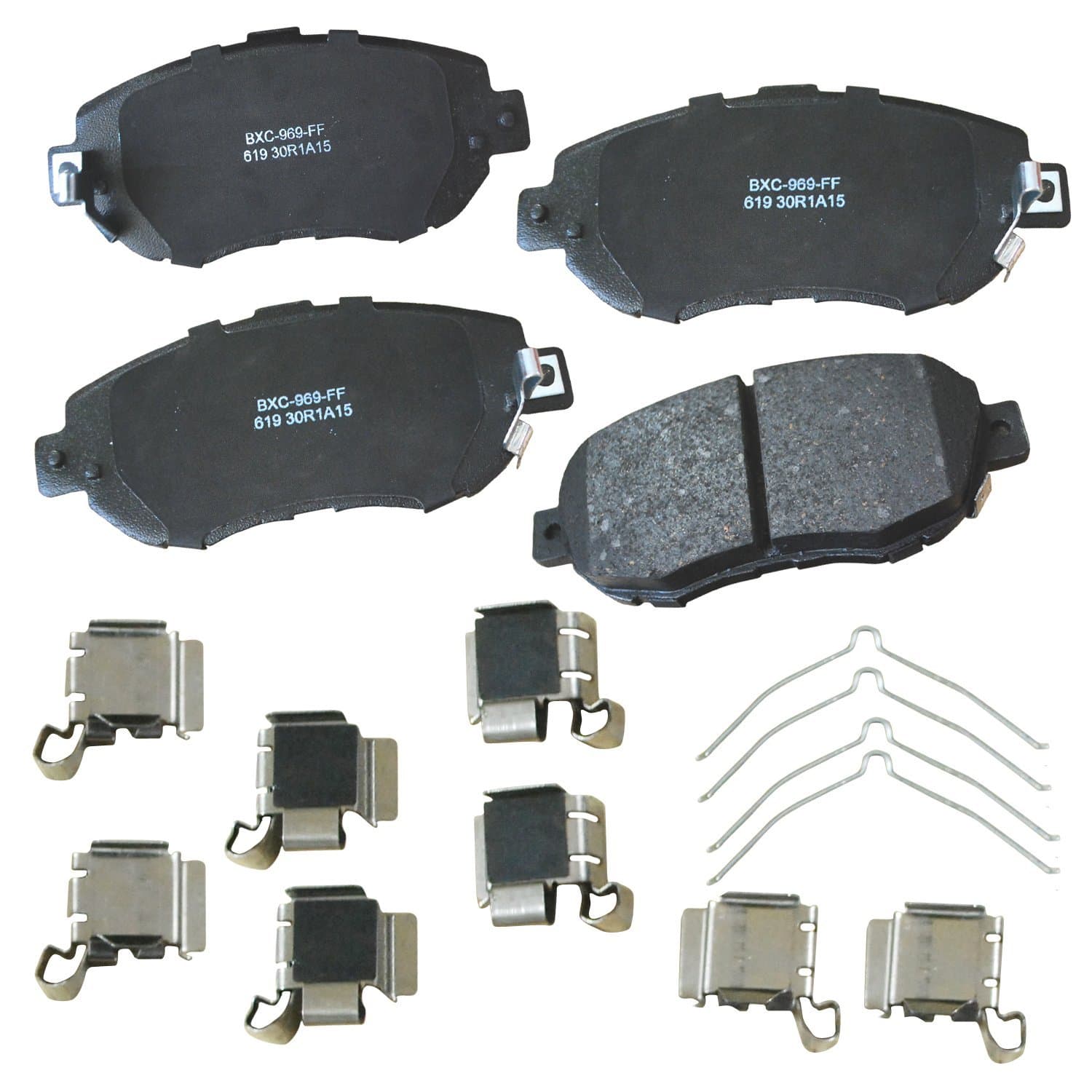 Bendix Premium SBC619 Ceramic Front Brake Pads for Lexus GS300 2005-1993, GS400 2000-1998, GS430 2005-2001, IS300 2005-2001, SC430 2010-2002, Toyota Supra 1998-1993