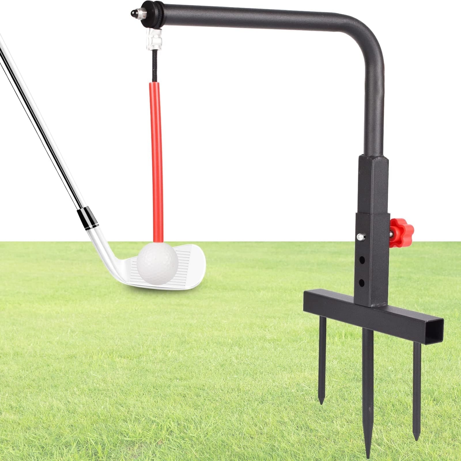 Golf Swing Trainer - Durable Iron Practice Swing Groover, 3 Height Adjustable, Indoor Golf Simulator Accessories, Ideal Swing Aid for Training