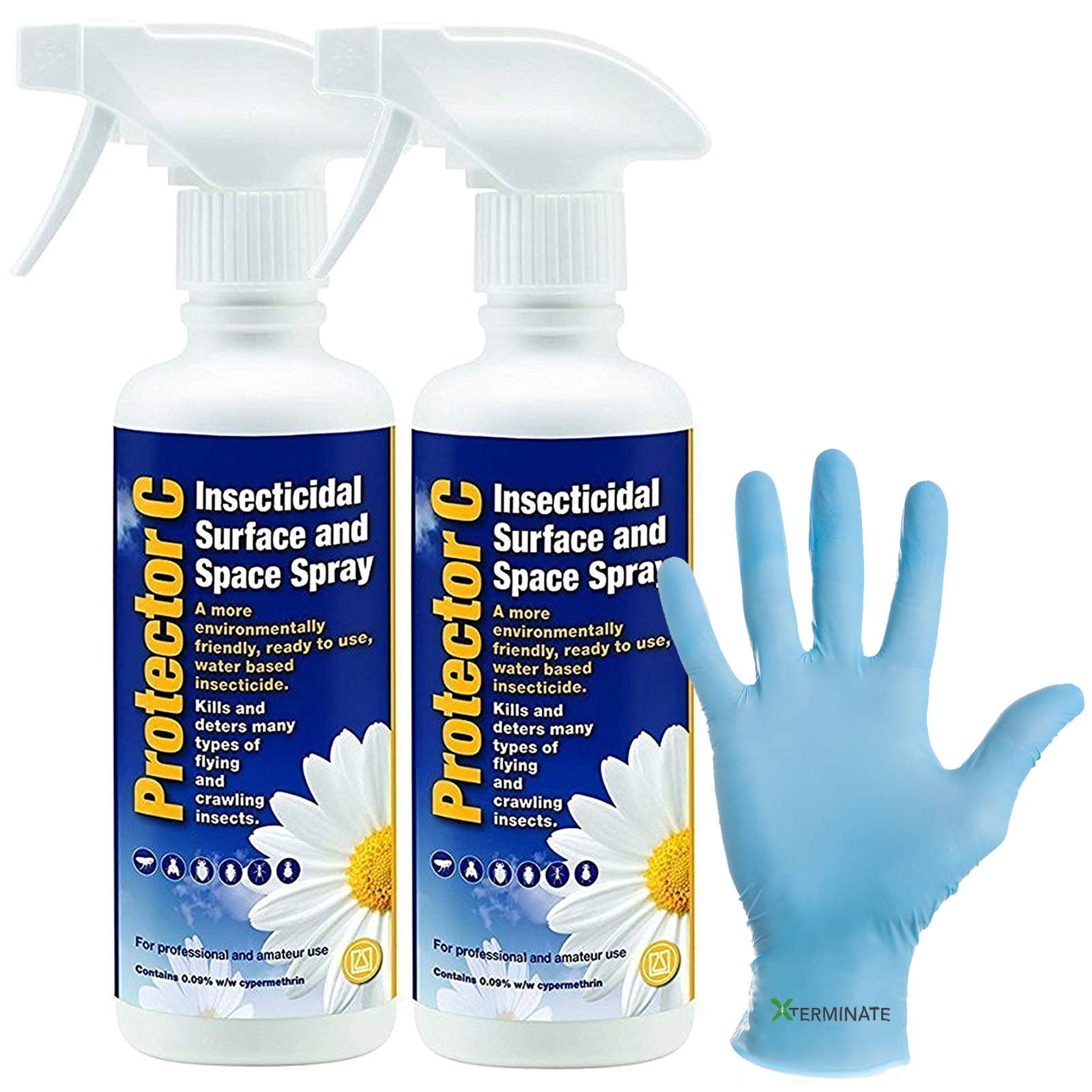 Xterminate Protector C All Insects Insecticidal Surface Space Spray 1L Bottle (Pack of 2)