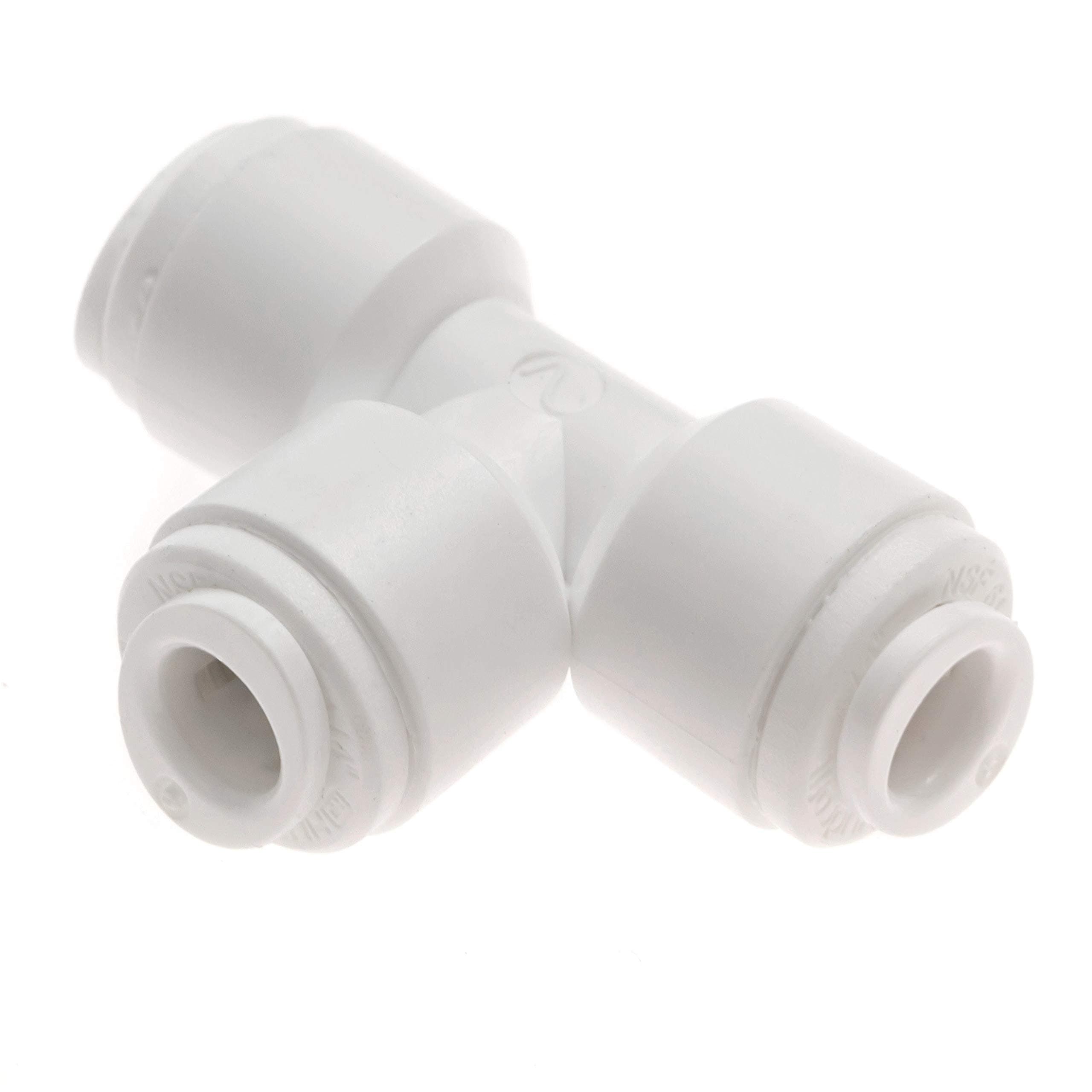 Avanti 1/4" 3-way Union Tee Fitting for drinking water filter RO reverse osmosis - 1/4" x 1/4" x 1/4" tubes, quick-connect fittings - QF-UT04 (Pack of 1)