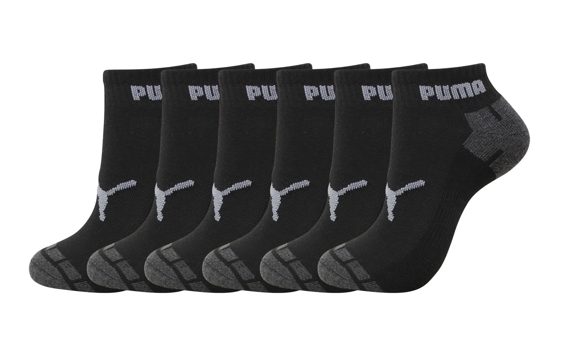 PUMA Men's 6 Pack Quarter Crew Socks