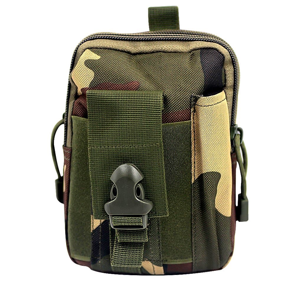 Tactical Pouch Molle EDC Holster Compact Utility Gadget Gear Tools Organizer, Multi-purpose Smartphone Pocket Premium1000D Nylon Pouch Belted Waist Bag(camo)