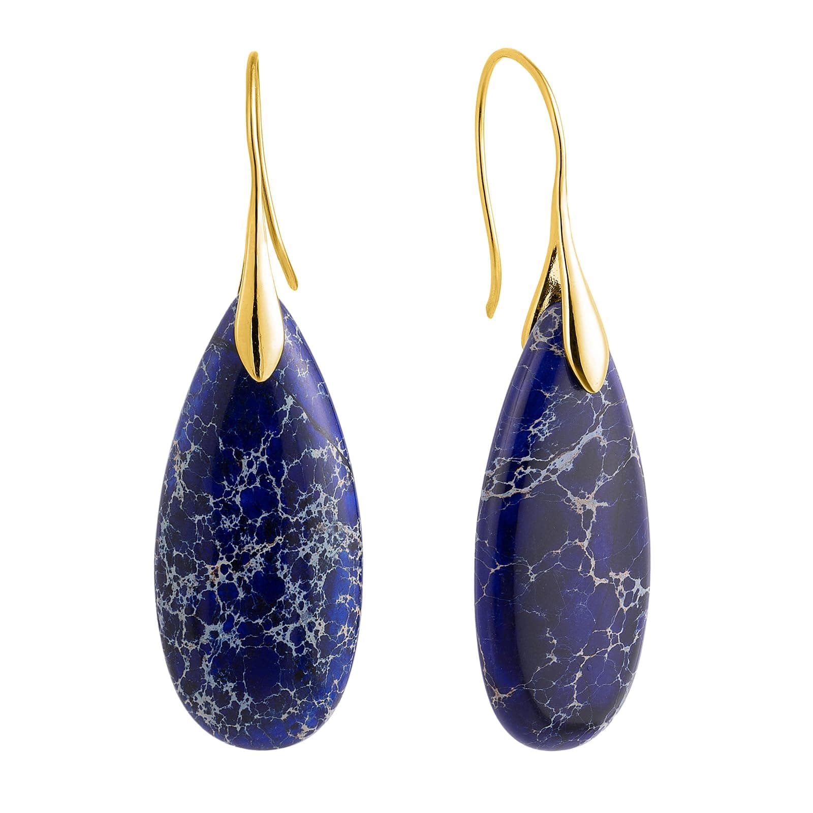 Stone Fishhook Dangle Drop Earrings Statement Earrings for Women Stone