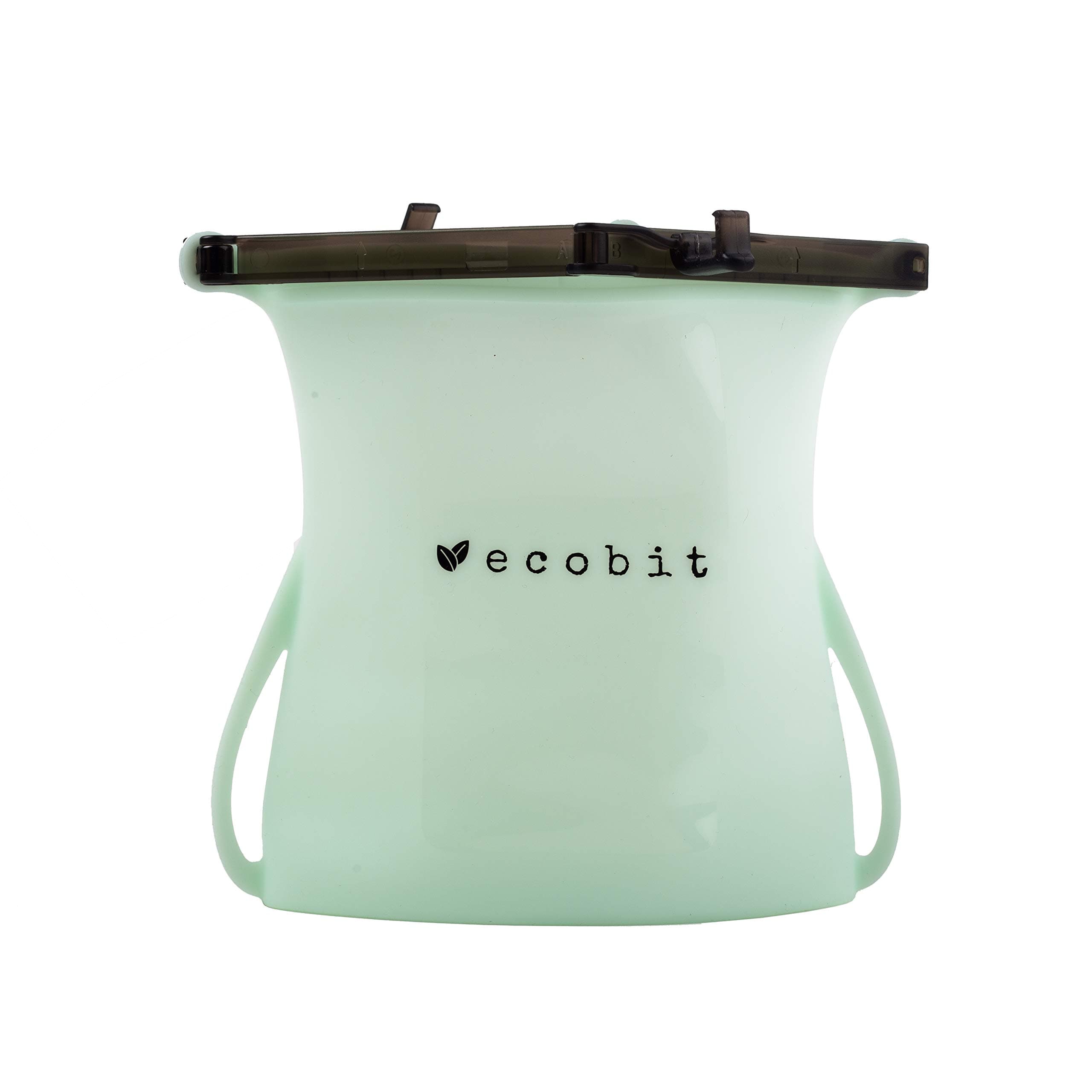 ecobit Reusable Platinum Silicone Microwave, Freezer Safe, Foldable, Leak Proof and air Tight Food Storage Bag (Mint Green)