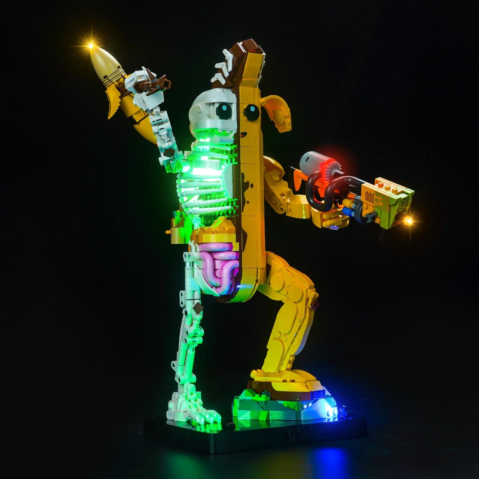 Upgraded Led Light Kit Compatible with Lego Fortnite Peely Bone Building Set, Lights Decoration Compatible with Lego 77072 (Model Not Included)