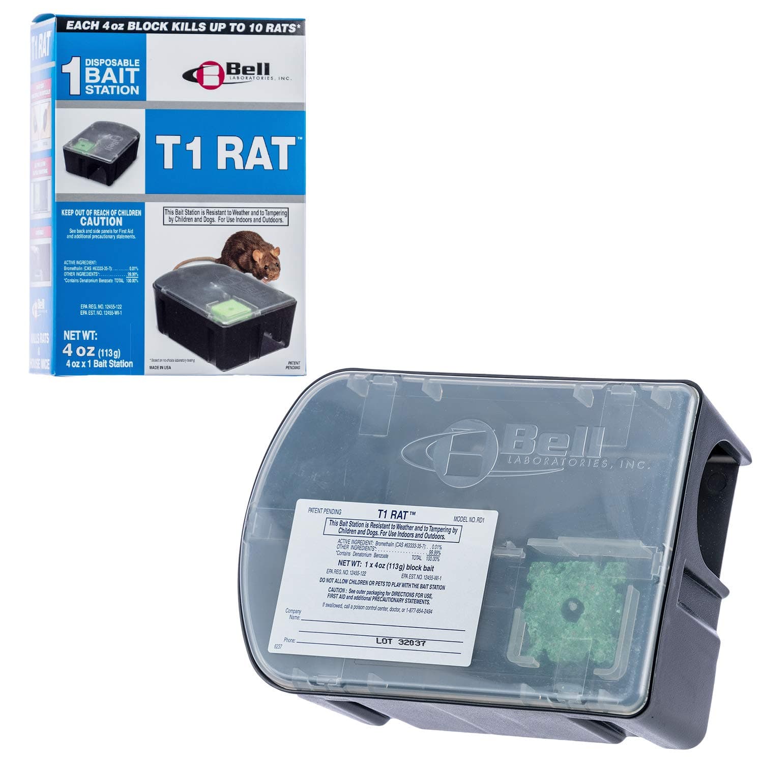 Bell Labs - T1 Rat - Disposable Bait Station