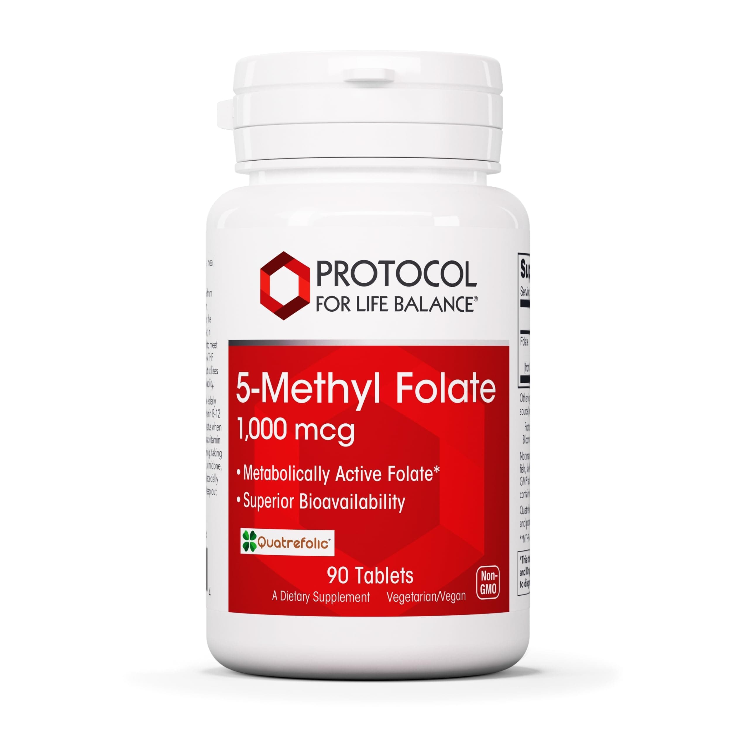 5-Methylfolate 1,000mcg - Superior Methyl Folate Bioavailability - for Brain Support - Folate Supplement for Women & Men - Kosher & Vegan - 90 Tabs