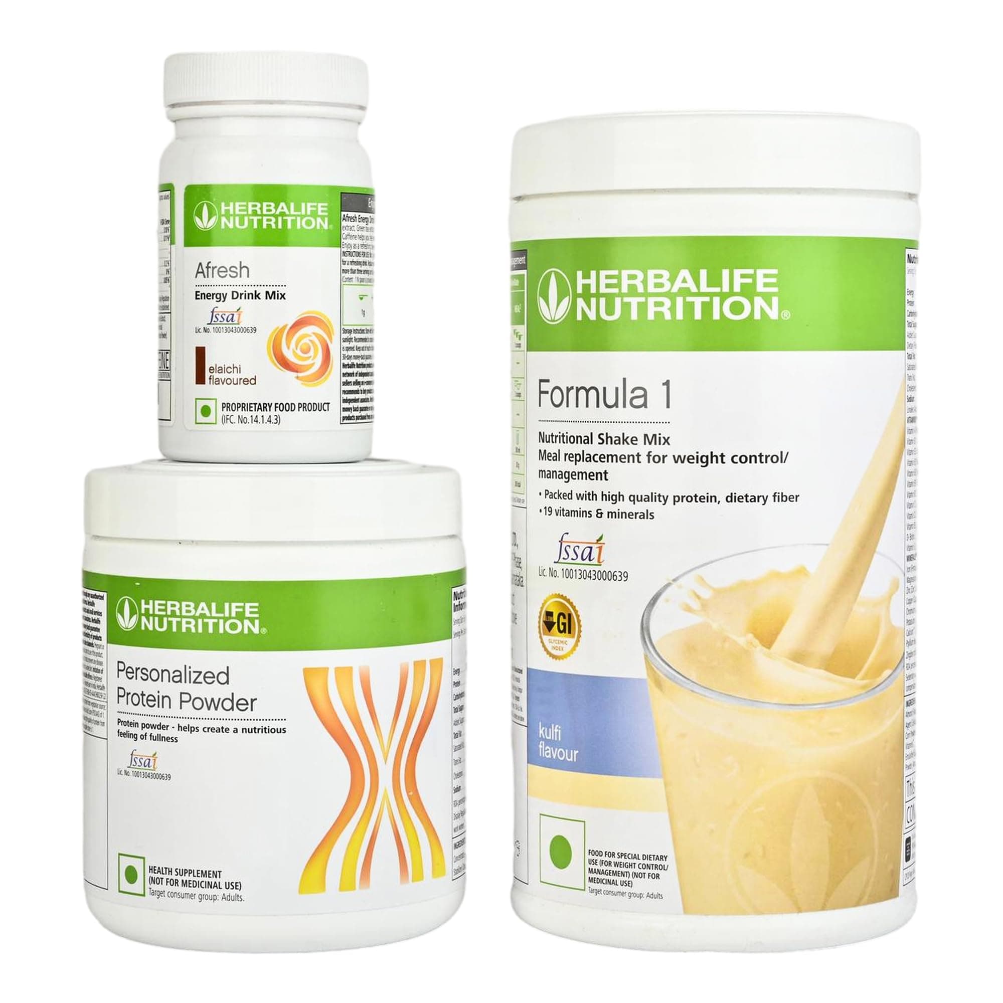 Formula 1 (Kulfi) +Personalized Protein Powder(200)+ Afresh -Ginger