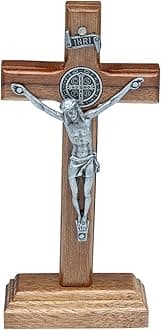 Intercession Wall and Table Wood Cross Crucifix (5 inch - Onyx)