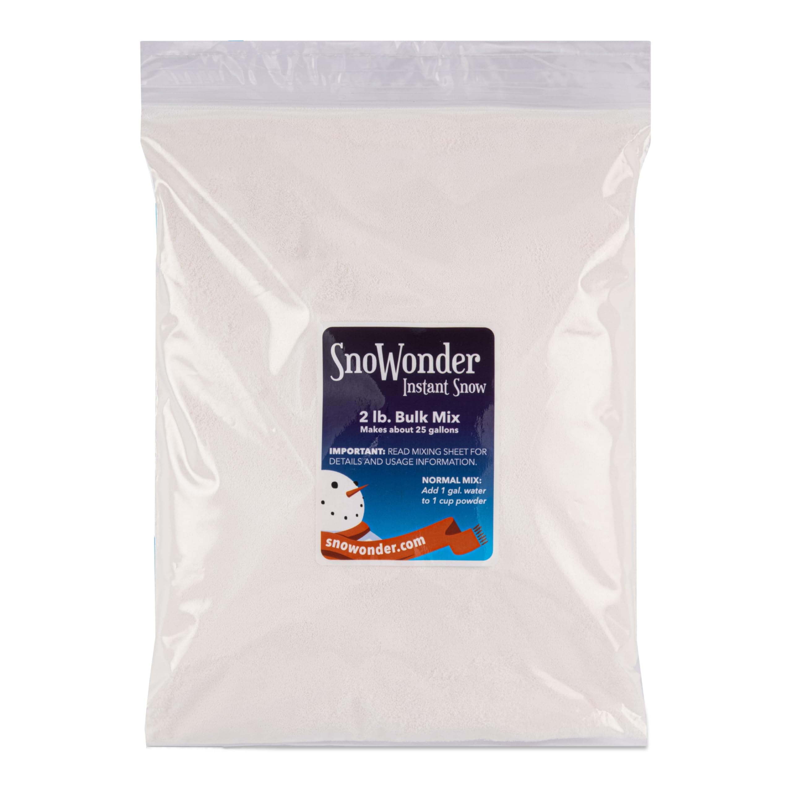 SNOWONDER Artificial Snow, Polymer, White, 25 Gallons