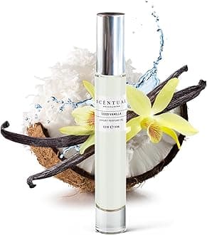 Scentual Fragrances, Luxury Perfume Oil, Madagascar Coconut Vanilla Ultra-Concentrated Women Roll-On Fragrance Oil, Long Lasting Travel Mini Perfume, Alcohol & Cruelty Free 10ml (Coco Vanilla)