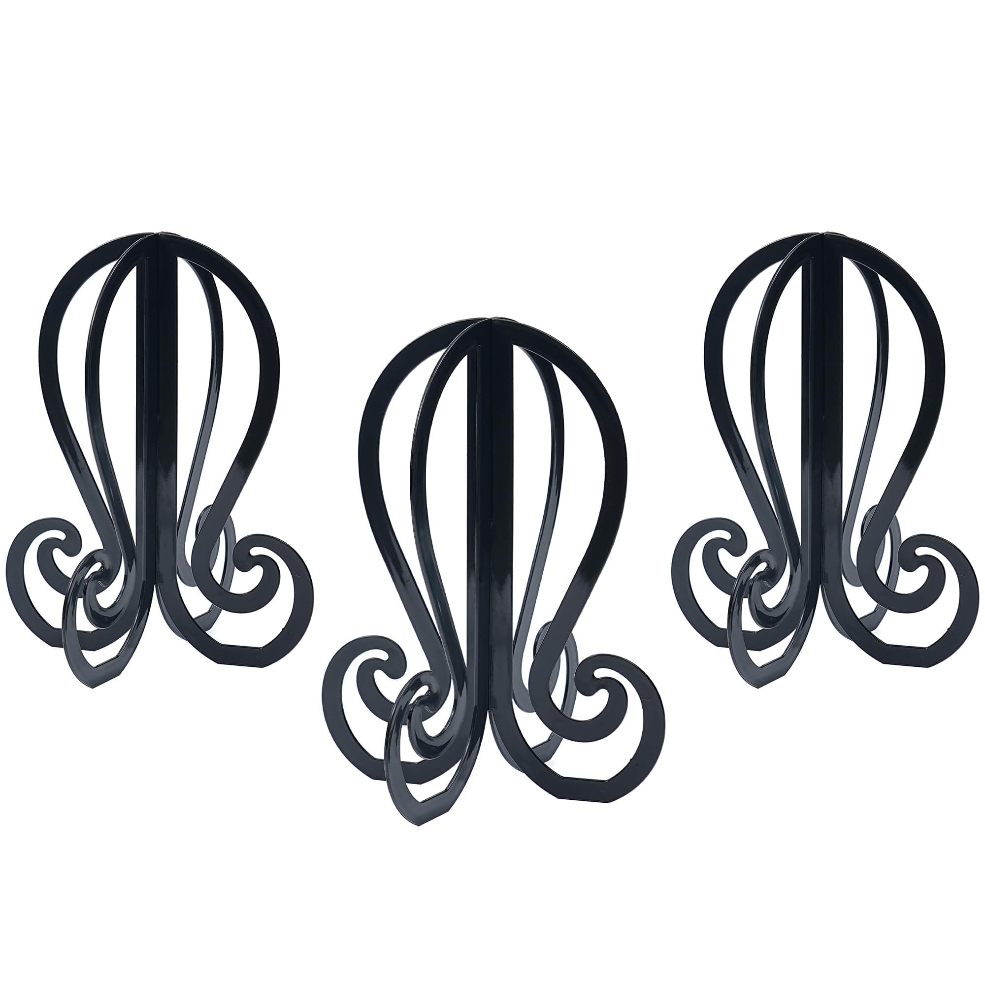 Plastic 3PCS Wig Stand,Black Wig Head Stand,Easy to Assemble Wig Stand Holder,Wig Holder Display Stand 11.61 Inch high